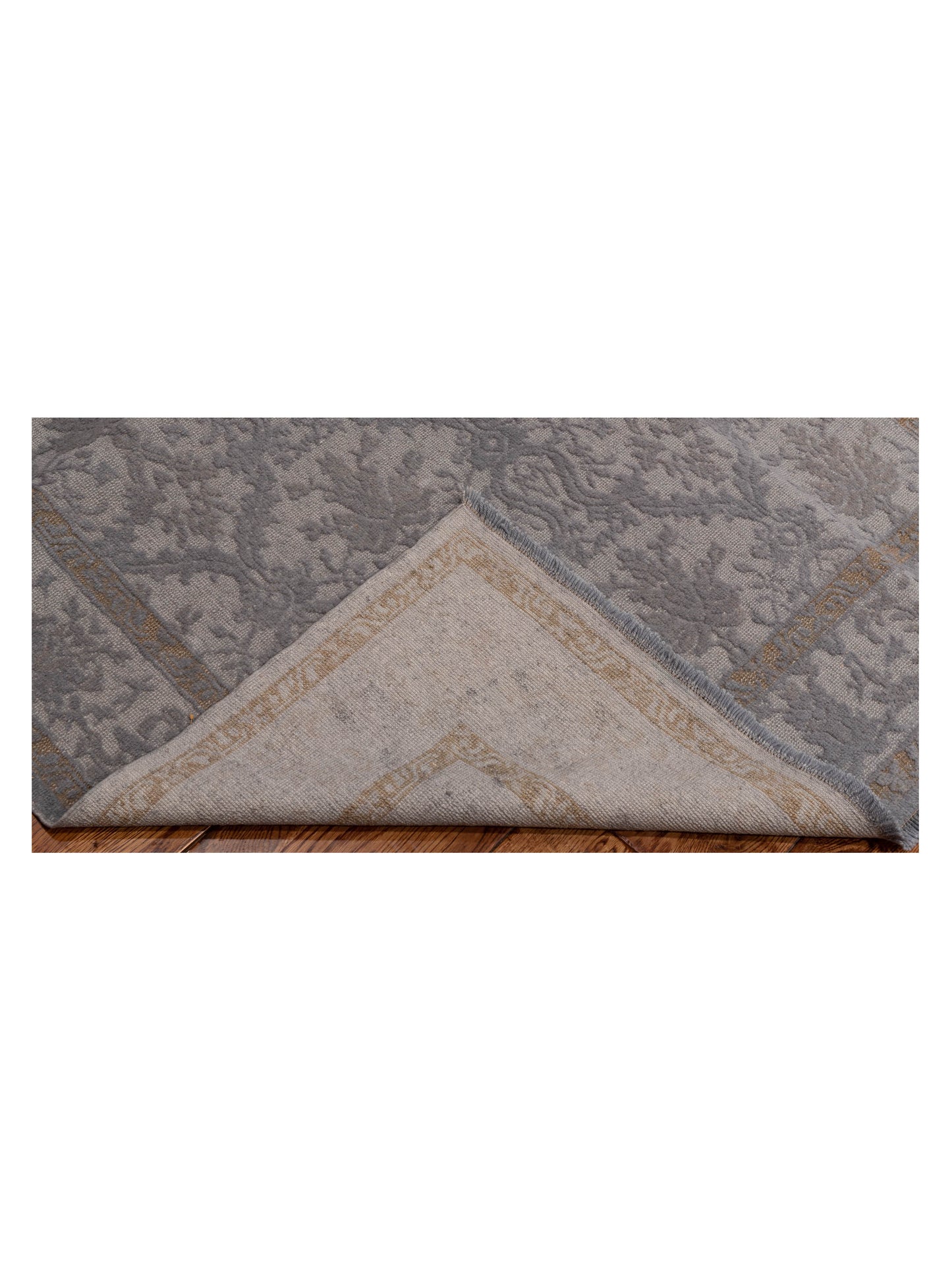 Color Bouquet 115531 Gray Gray 4.2x6.2 Hand Knotted Rug