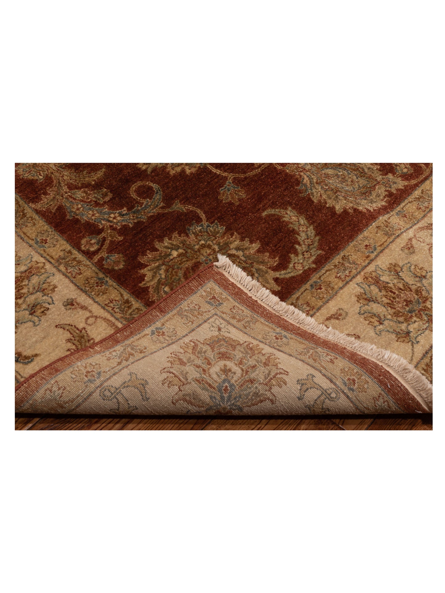 Ghazani 115638 Rust Ivory 8.1x9.11 Hand Knotted Rug