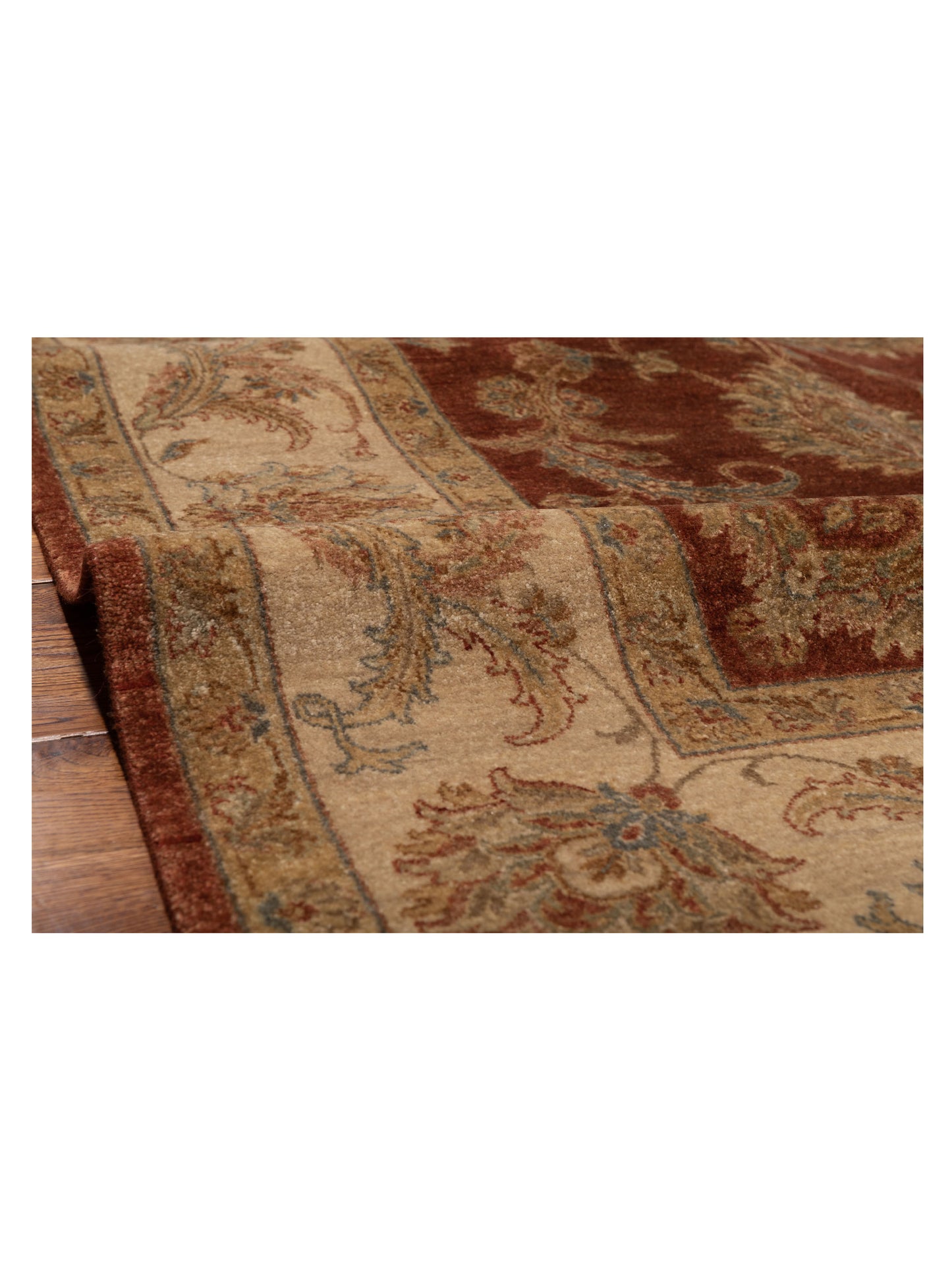 Ghazani 115638 Rust Ivory 8.1x9.11 Hand Knotted Rug