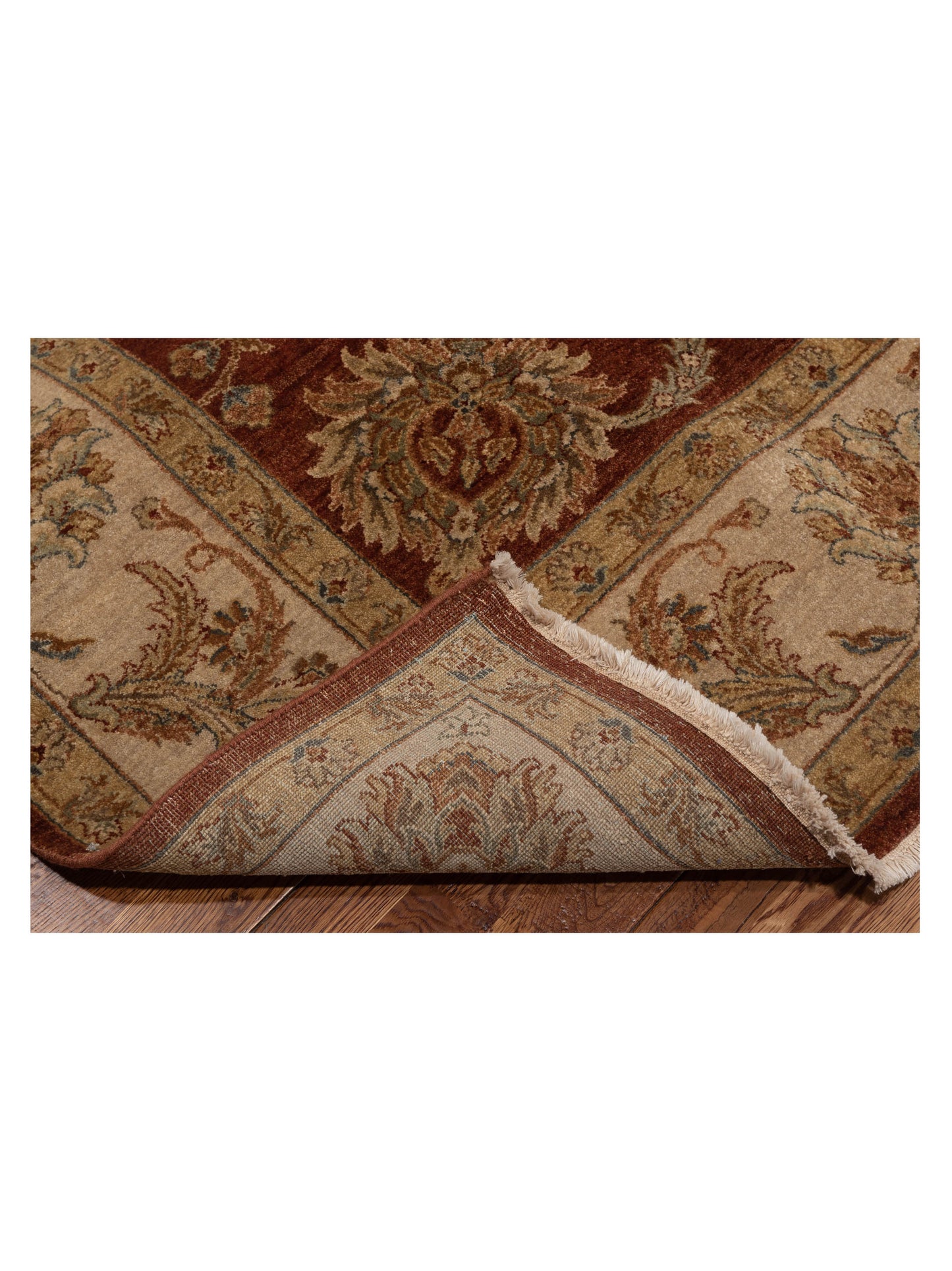 Crown 115639 Rust Ivory 8x10 Hand Knotted Rug