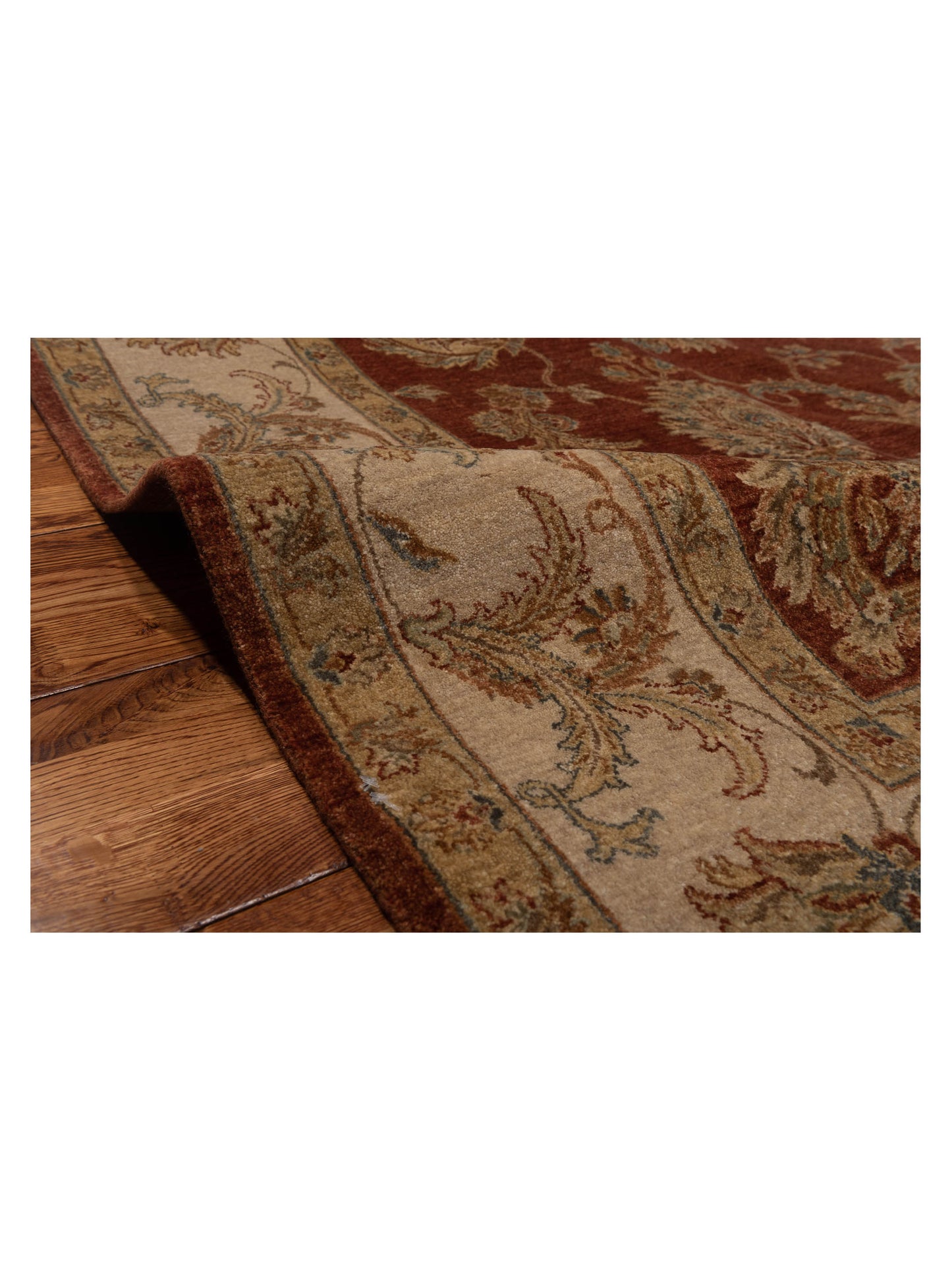 Crown 115639 Rust Ivory 8x10 Hand Knotted Rug