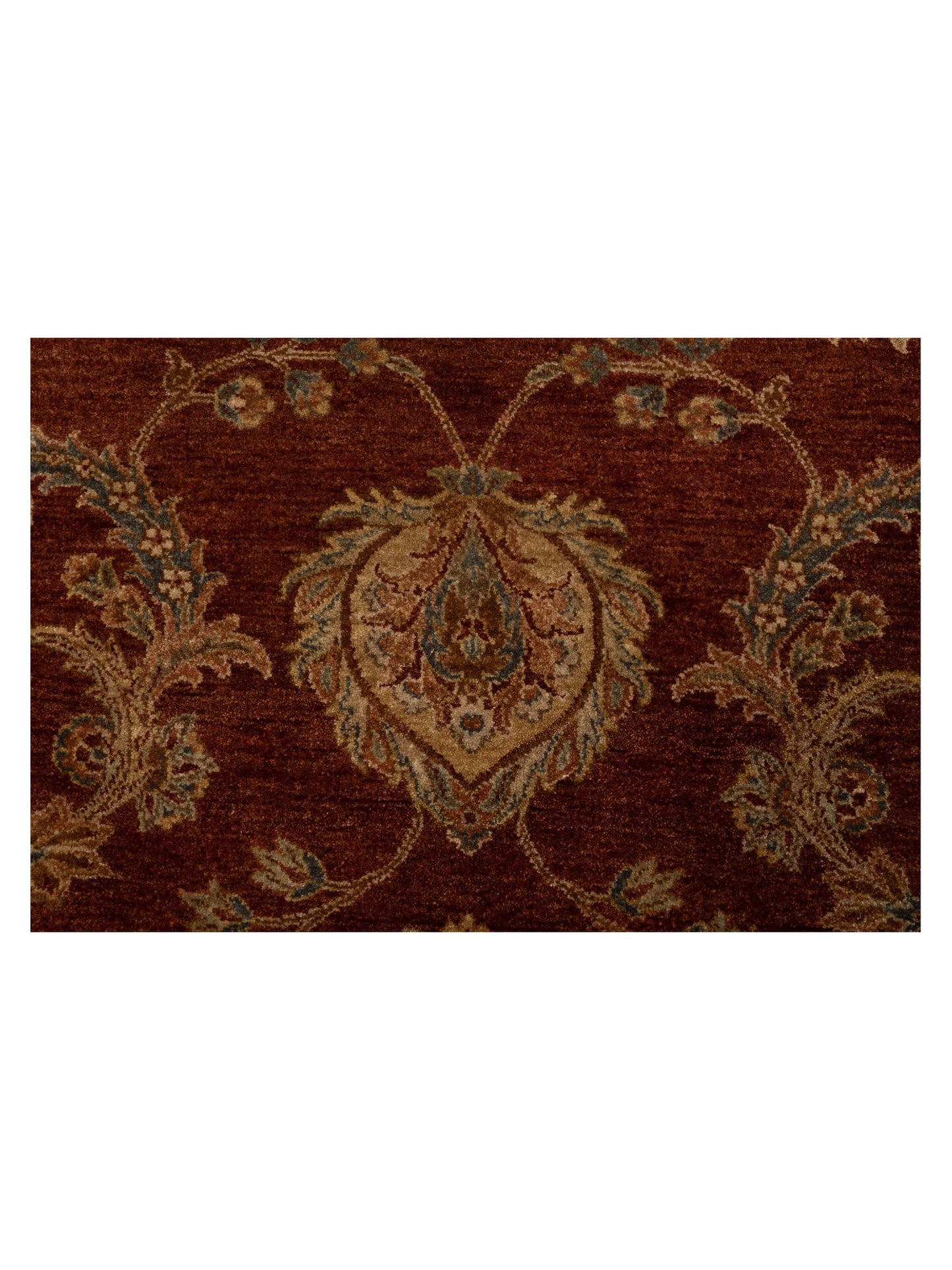 Crown 115639 Rust Ivory 8x10 Hand Knotted Rug