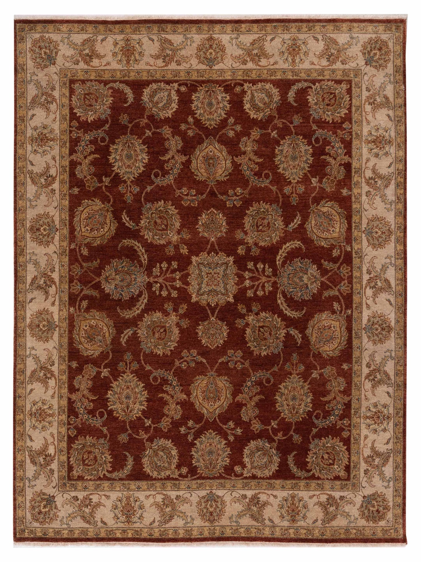 Rajpur Crown Rust Ivory Traditional