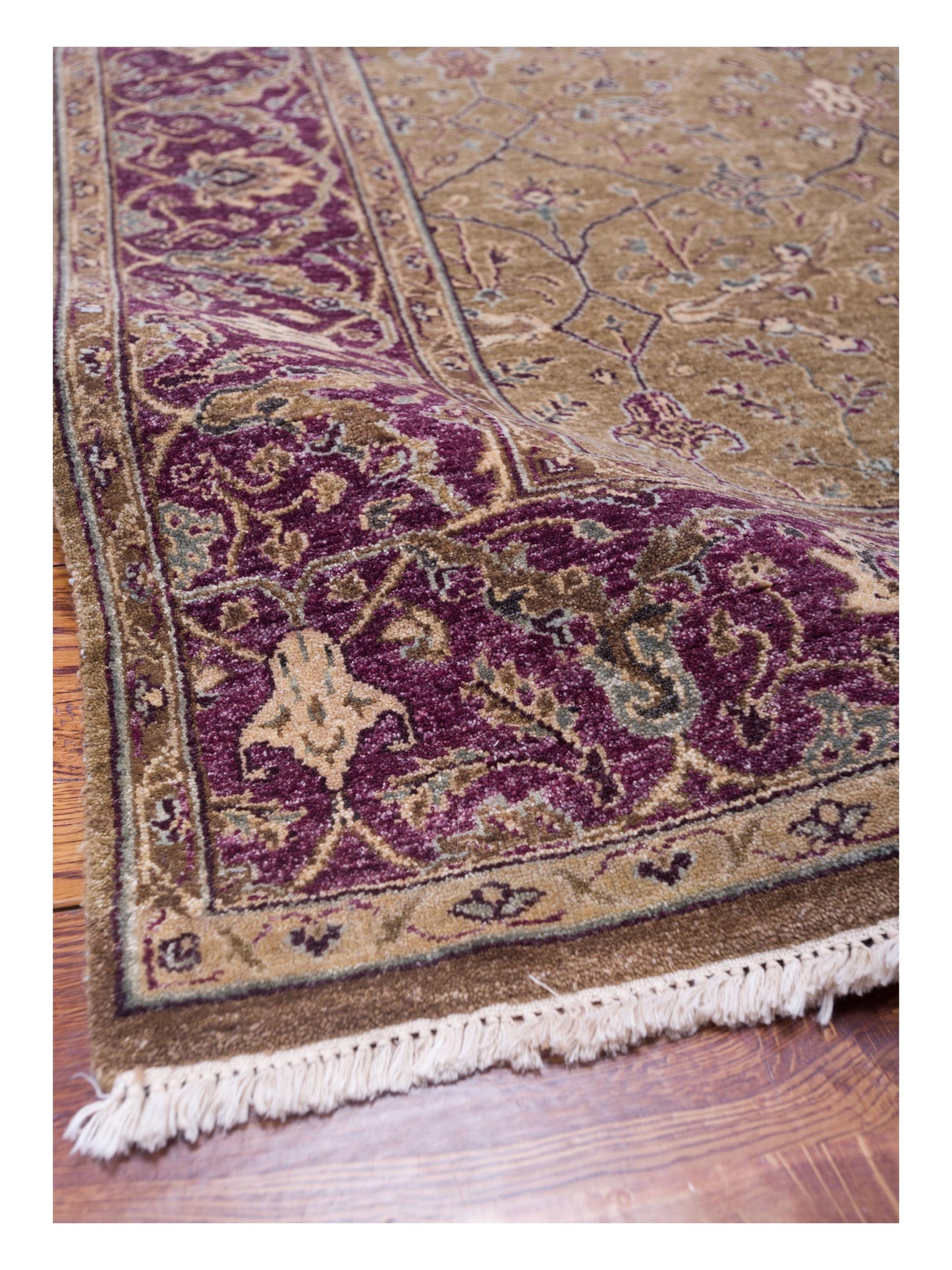 Platinum 115653 Brown Plum 4x5.11 Hand Knotted Rug