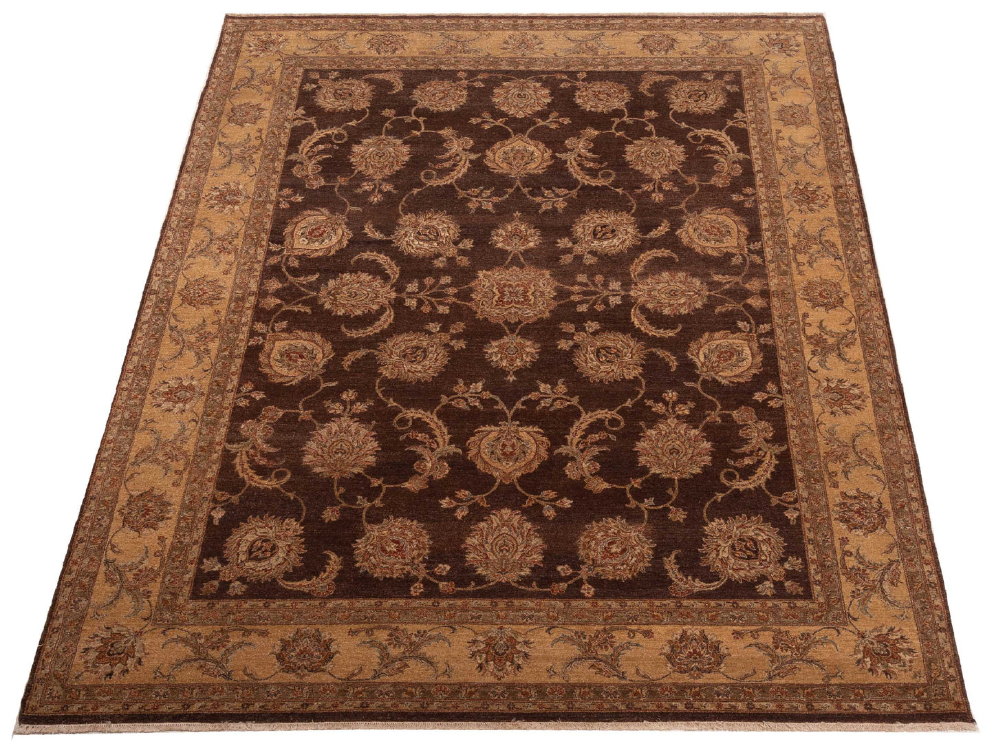 Jahan 115655 Plum Gold 8.10x11.8 Hand Knotted Rug