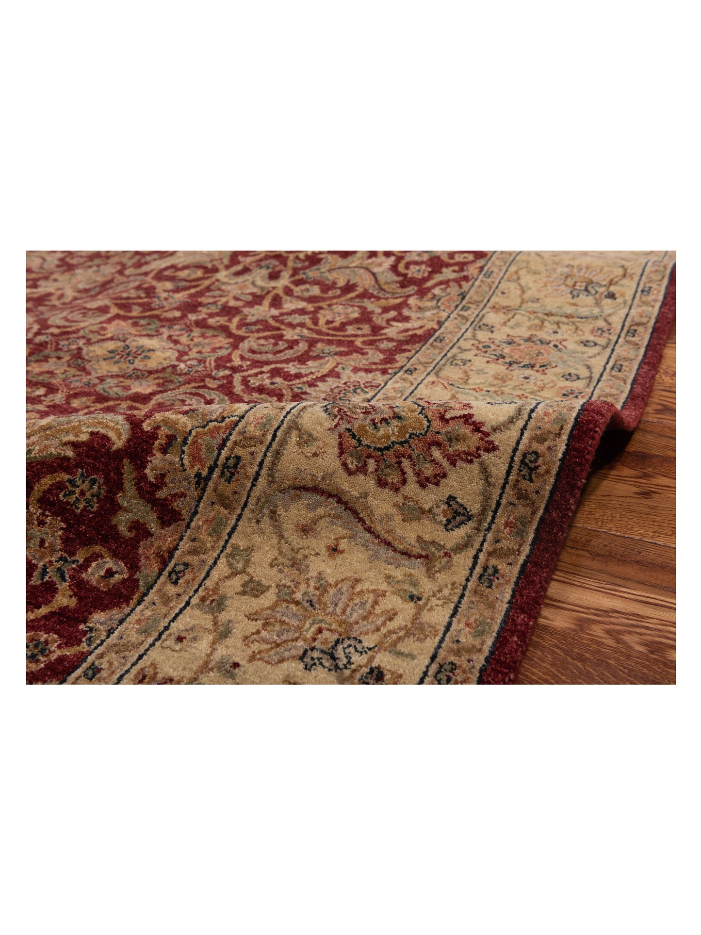 Platinum 115665 Red Beige 6.1x9 Hand Knotted Rug
