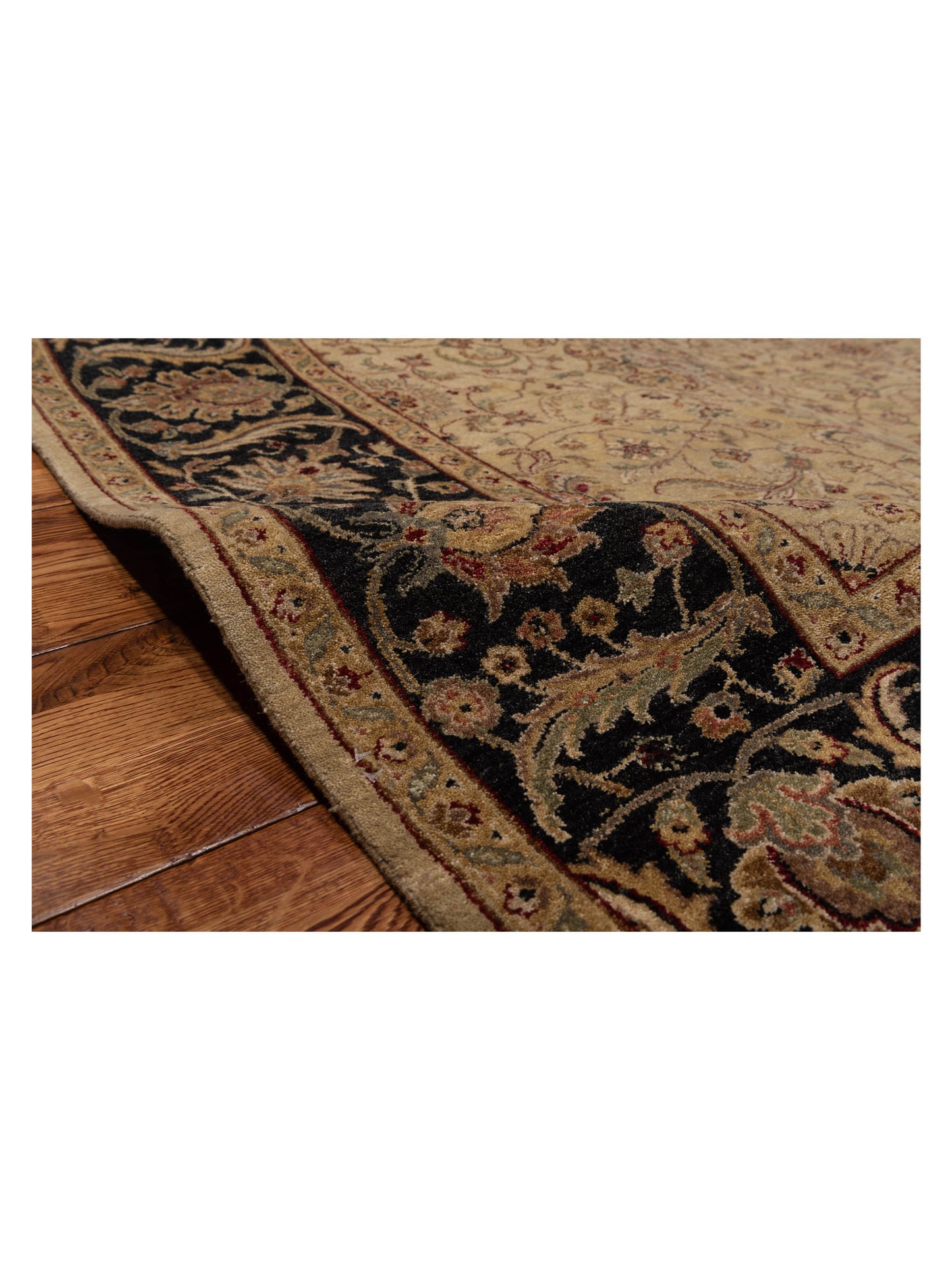 Platinum 115668 Green Black 7.11x9.6 Hand Knotted Rug