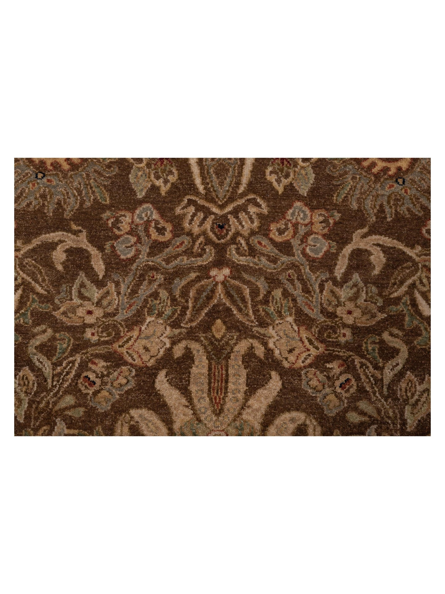 Platinum 115673 Brown Ivory 7.11x9.11 Hand Knotted Rug