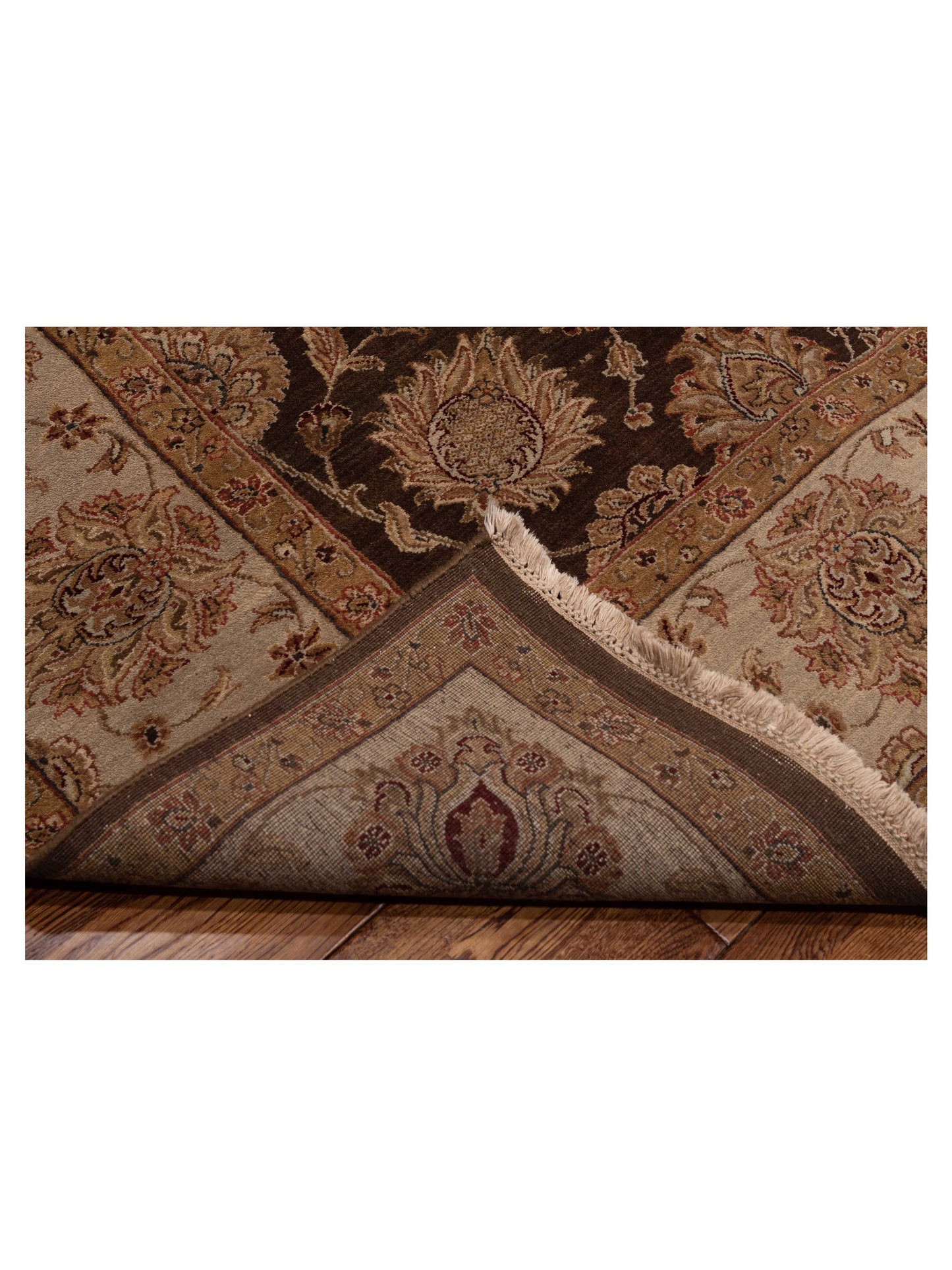 Crown 115726 Brown Ivory 8x10 Hand Knotted Rug