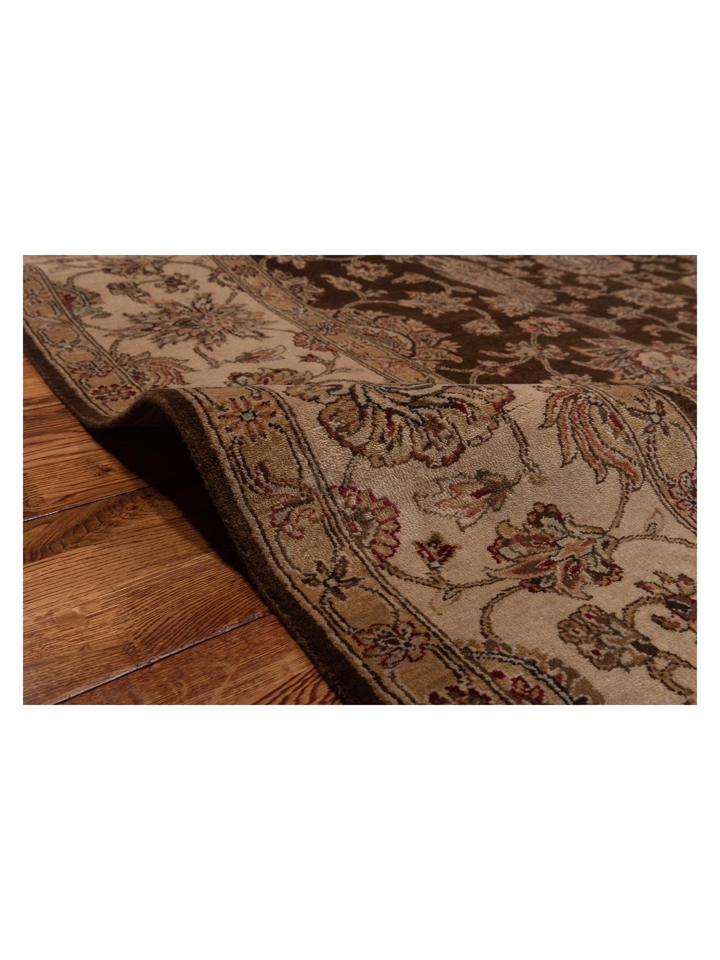 Crown 115729 Brown Ivory 7.10x10 Hand Knotted Rug