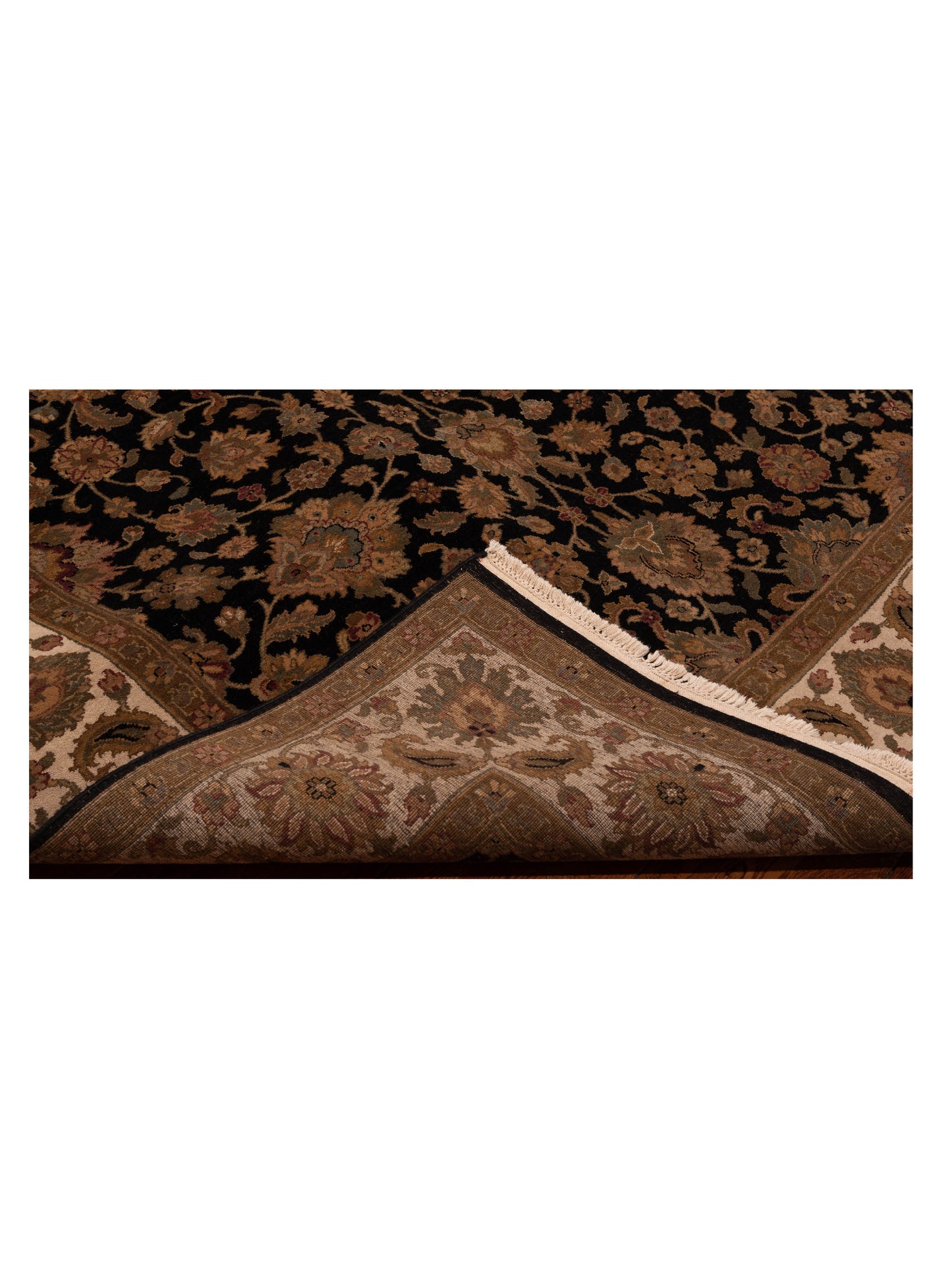 Crown 115748 Black Ivory 6x9.2 Hand Knotted Rug