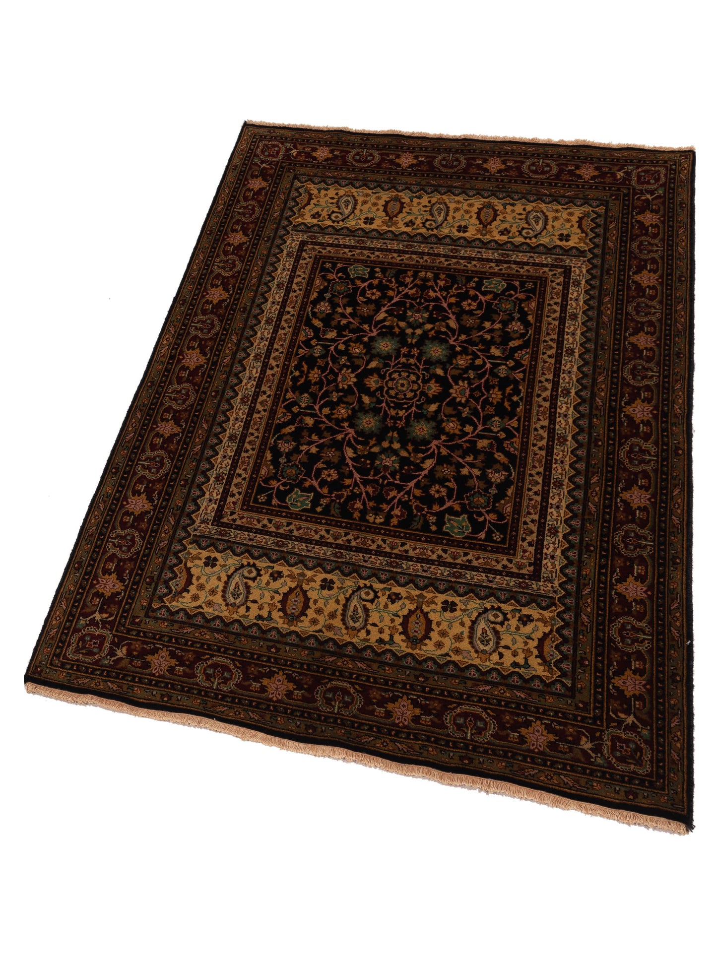 Sivas 115820 Black Red 4x6.3 Hand Knotted Rug