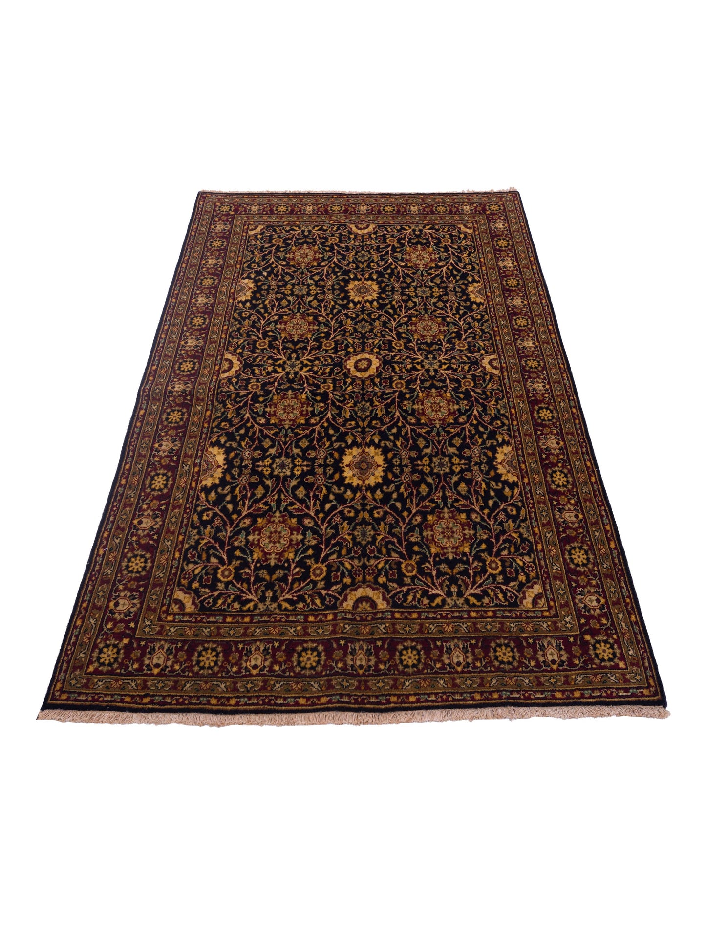 Sivas 115833 Black Red 4x6.1 Hand Knotted Rug