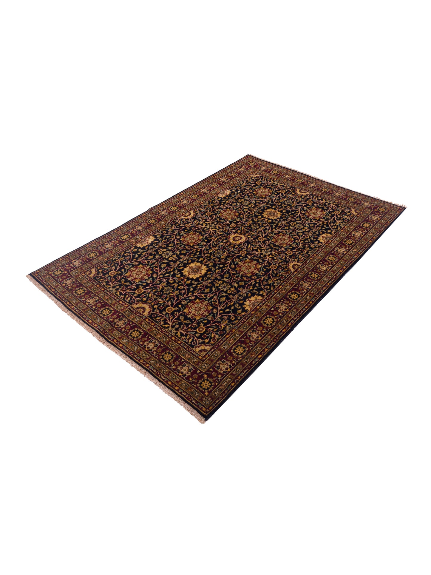 Sivas 115833 Black Red 4x6.1 Hand Knotted Rug
