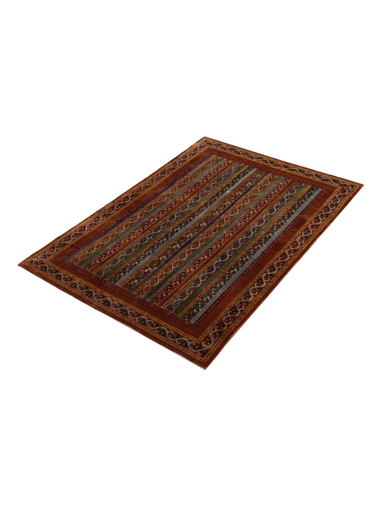 Shawl 115861 Multi 5.7x7.10 Hand Knotted Rug