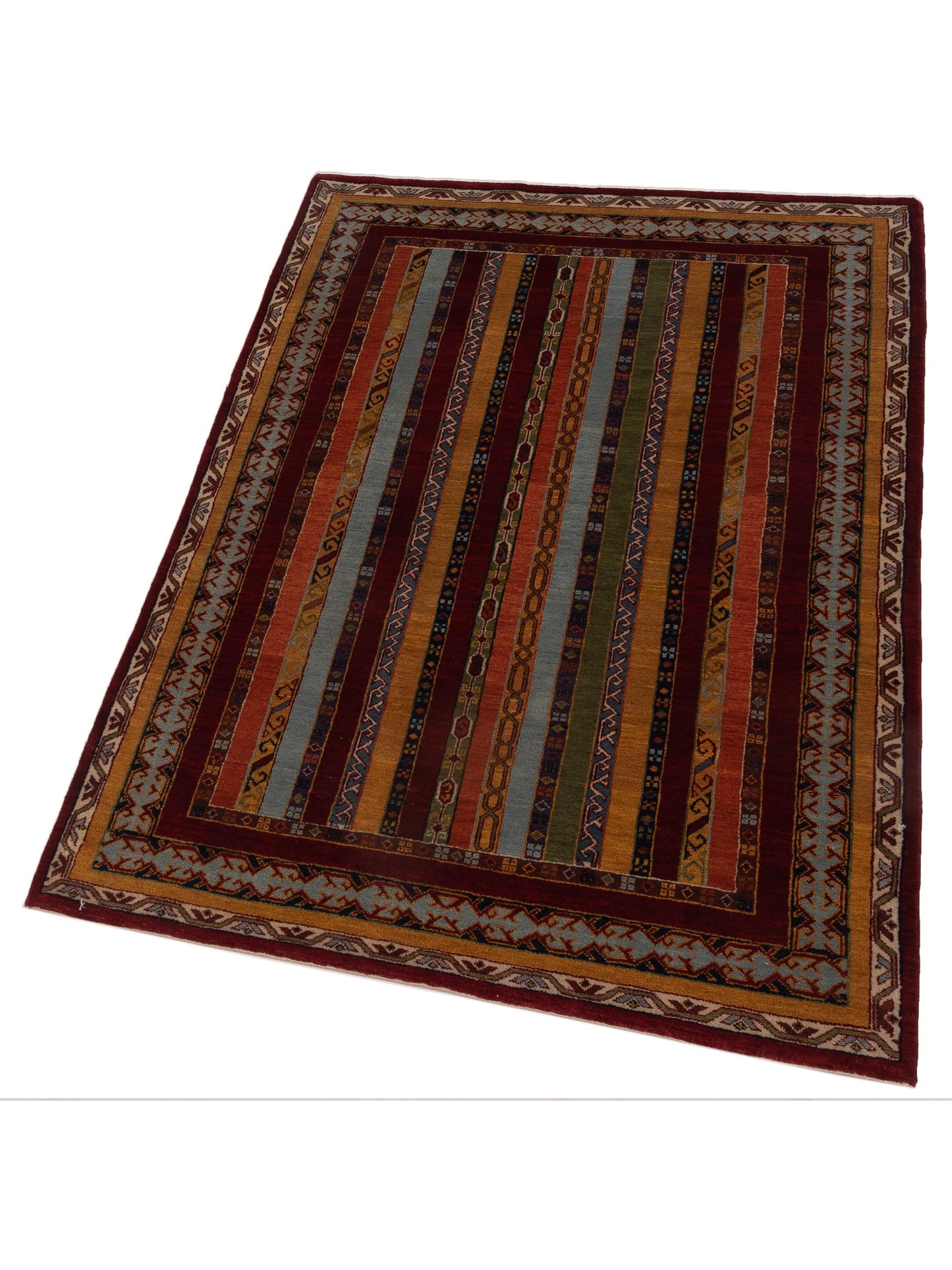 Shawl 115878 Multi 4.5x10 Hand Knotted Rug