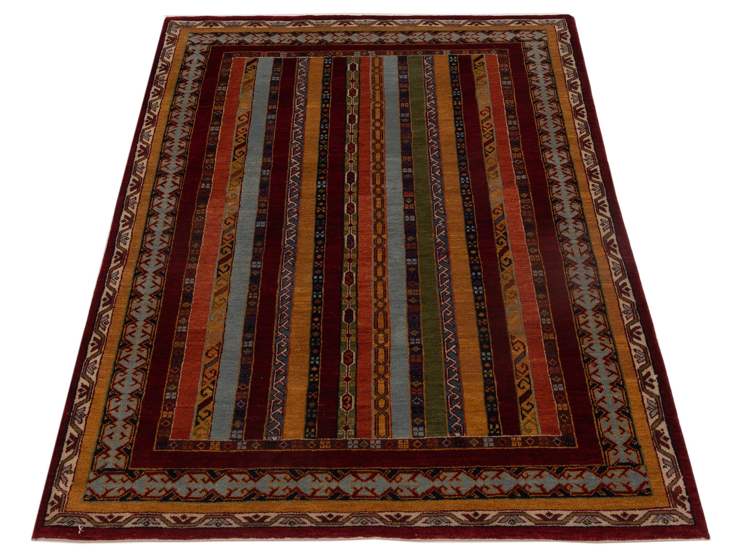 Shawl 115878 Multi 4.5x10 Hand Knotted Rug