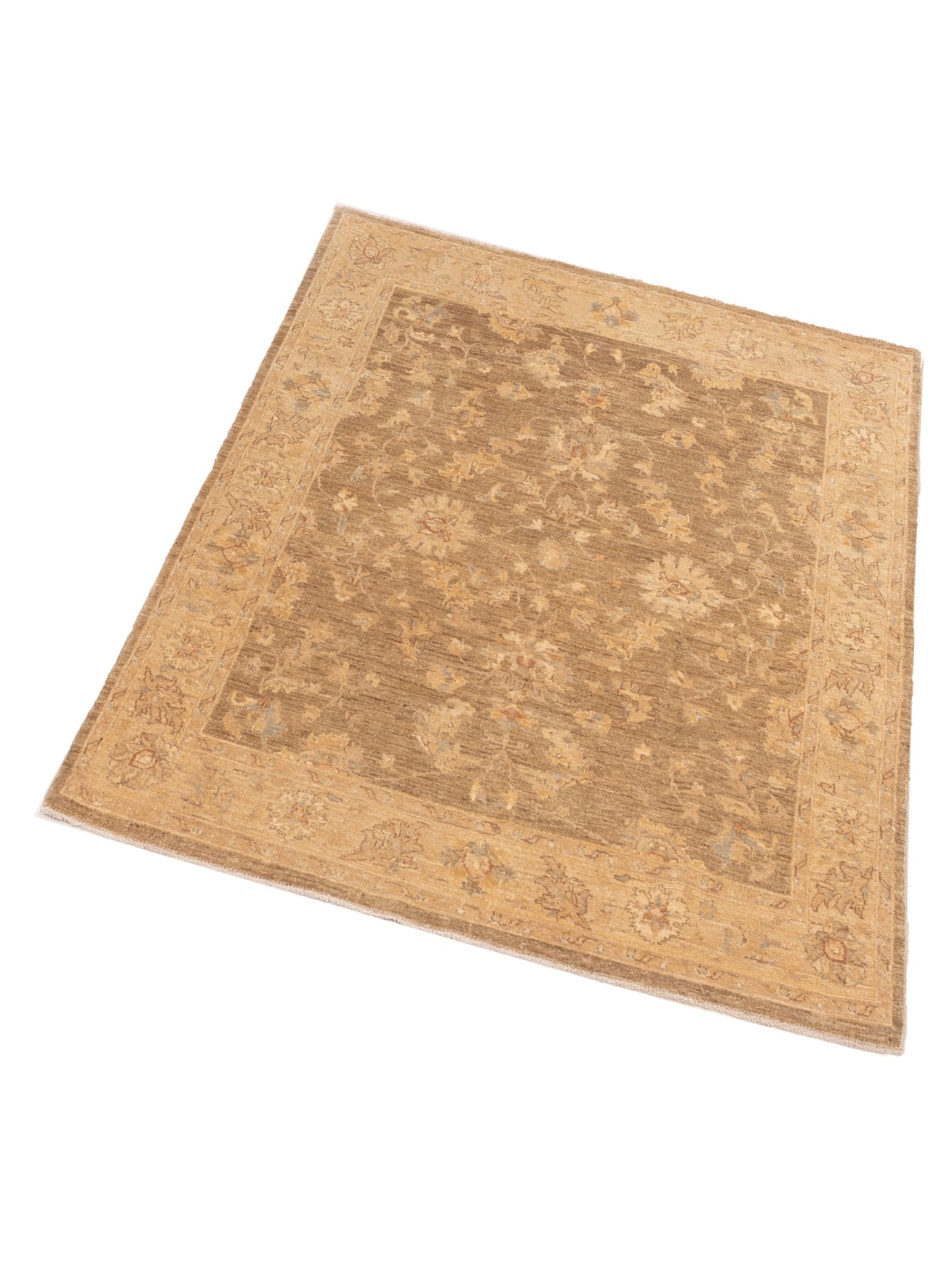 Sultan 116789 Green Beige 4.9x6.5 Hand Knotted Rug