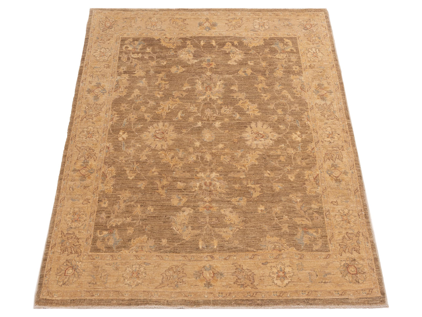 Sultan 116789 Green Beige 4.9x6.5 Hand Knotted Rug