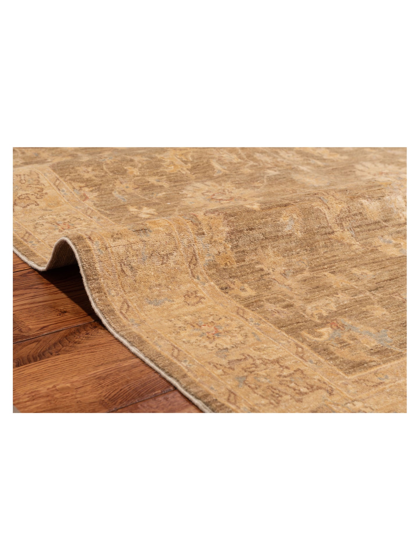 Sultan 116789 Green Beige 4.9x6.5 Hand Knotted Rug