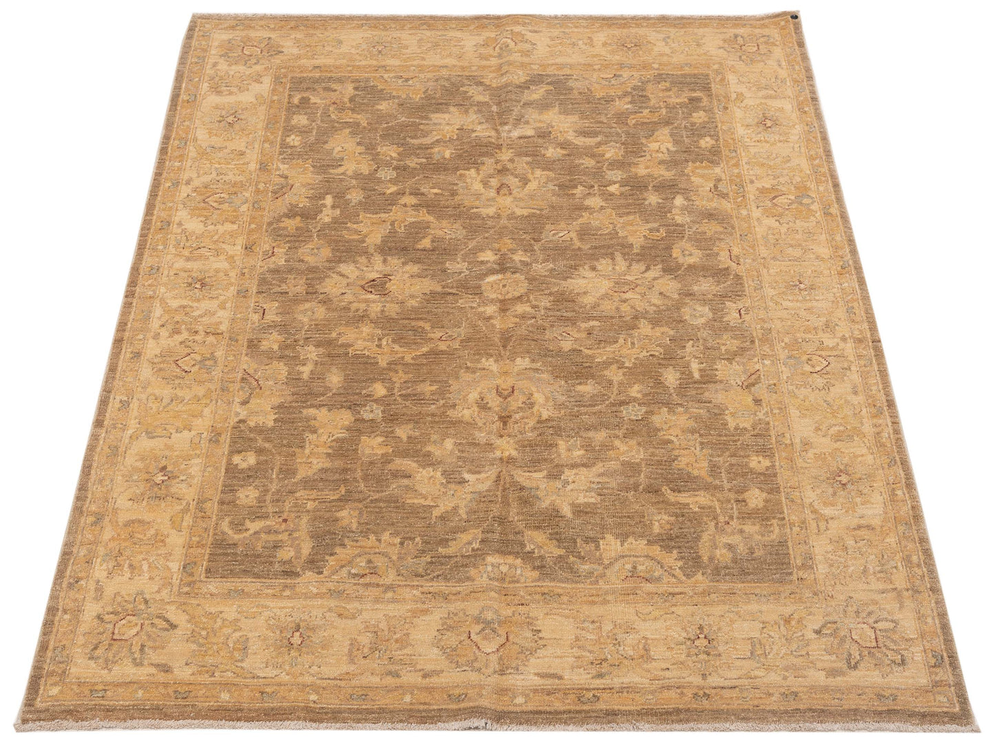 Sultan 116794 Green Ivory 5x6.4 Hand Knotted Rug