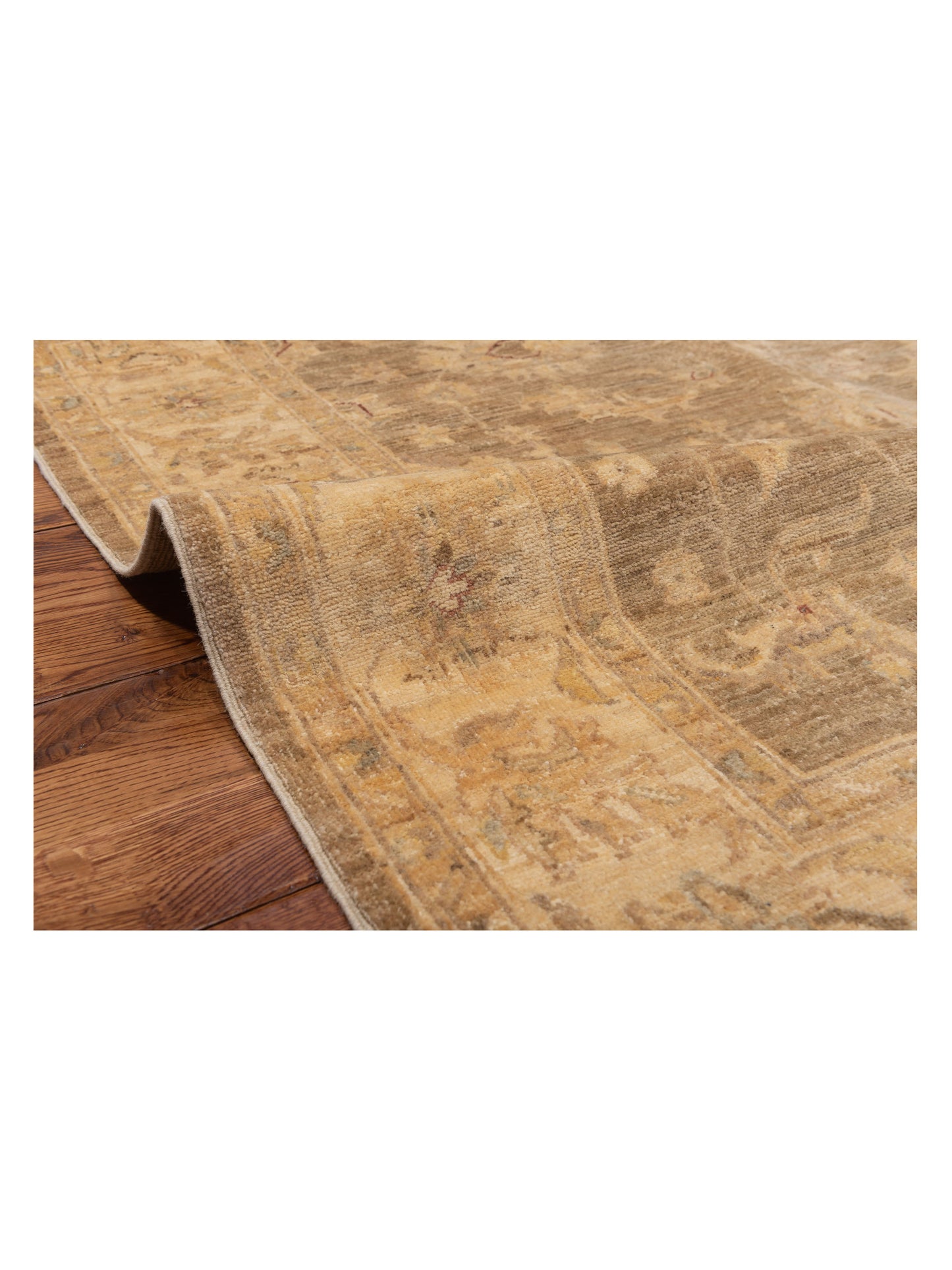 Sultan 116794 Green Ivory 5x6.4 Hand Knotted Rug