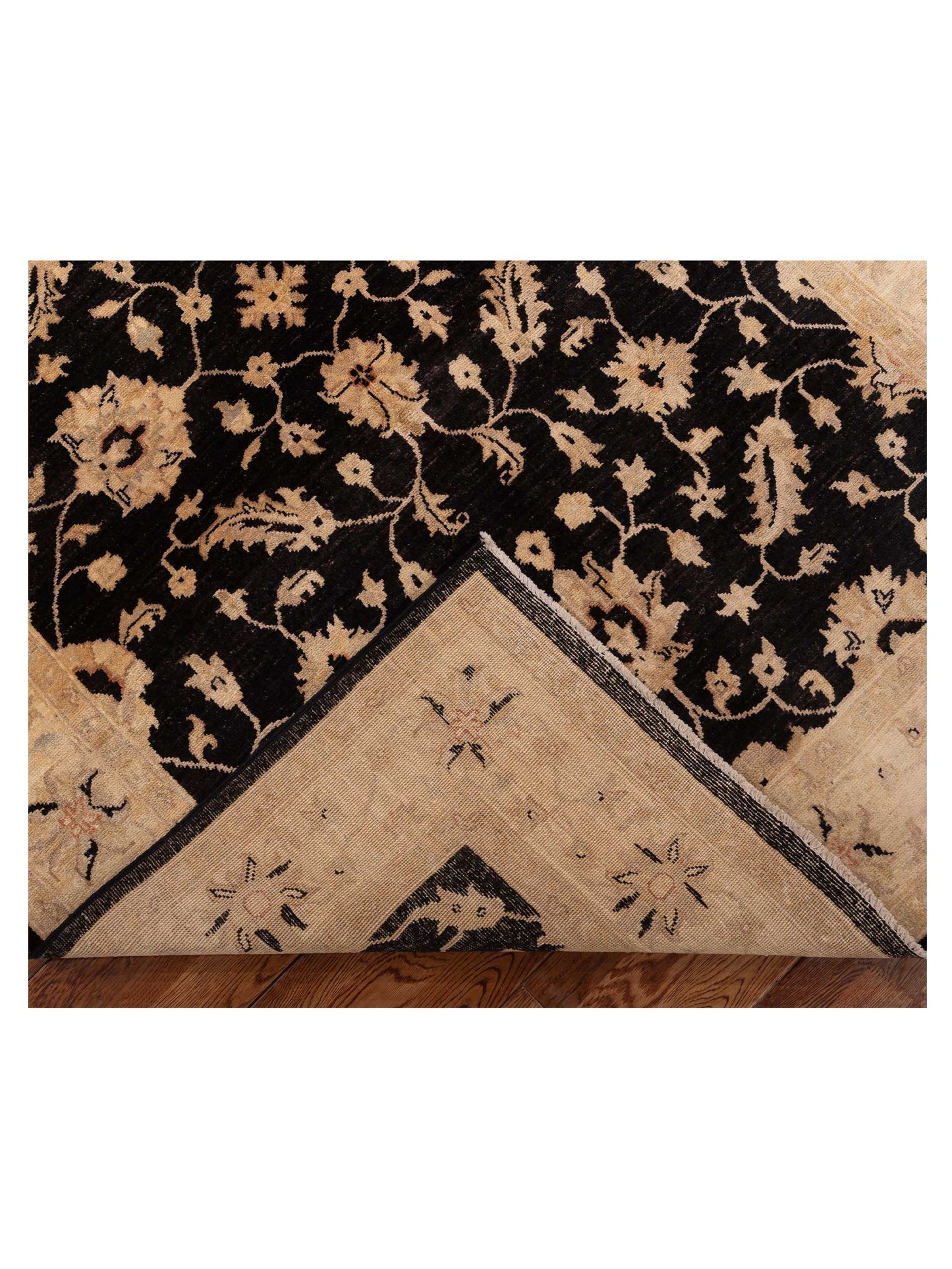 Sultan 116817 Black Ivory 4.10x7.2 Hand Knotted Rug