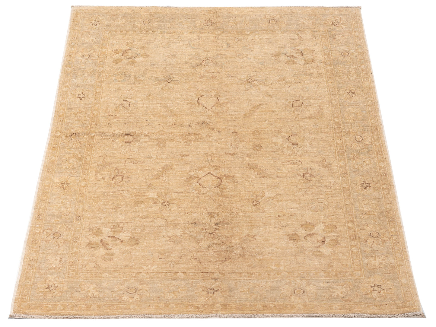 Sultan 116879 Beige Silver 3.11x5.9 Hand Knotted Rug