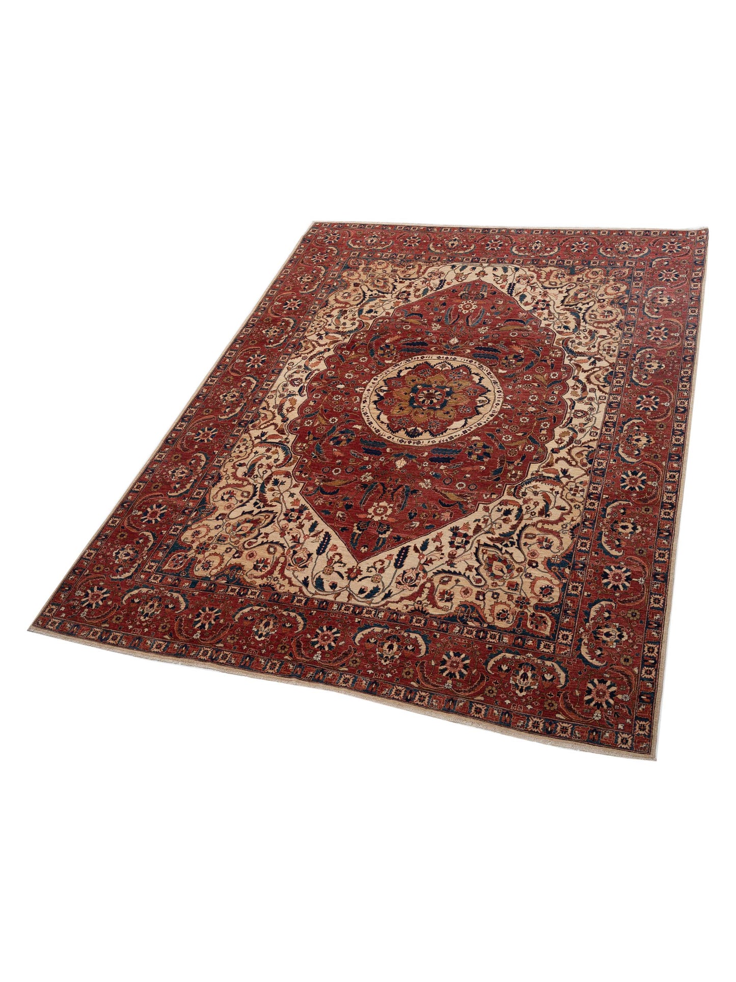 Akcha 116990 Red Red 9x11.4 Hand Knotted Rug