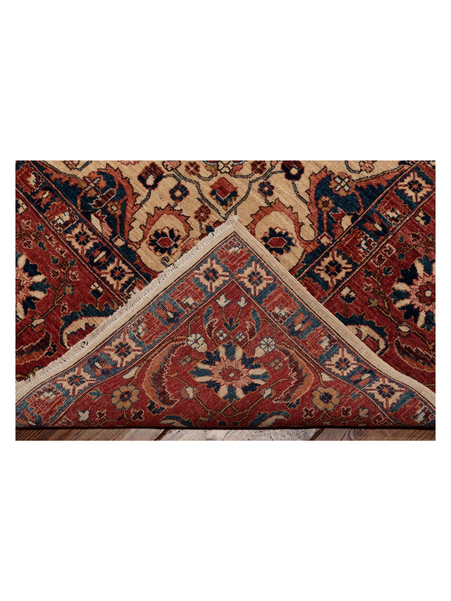 Akcha 116990 Red Red 9x11.4 Hand Knotted Rug