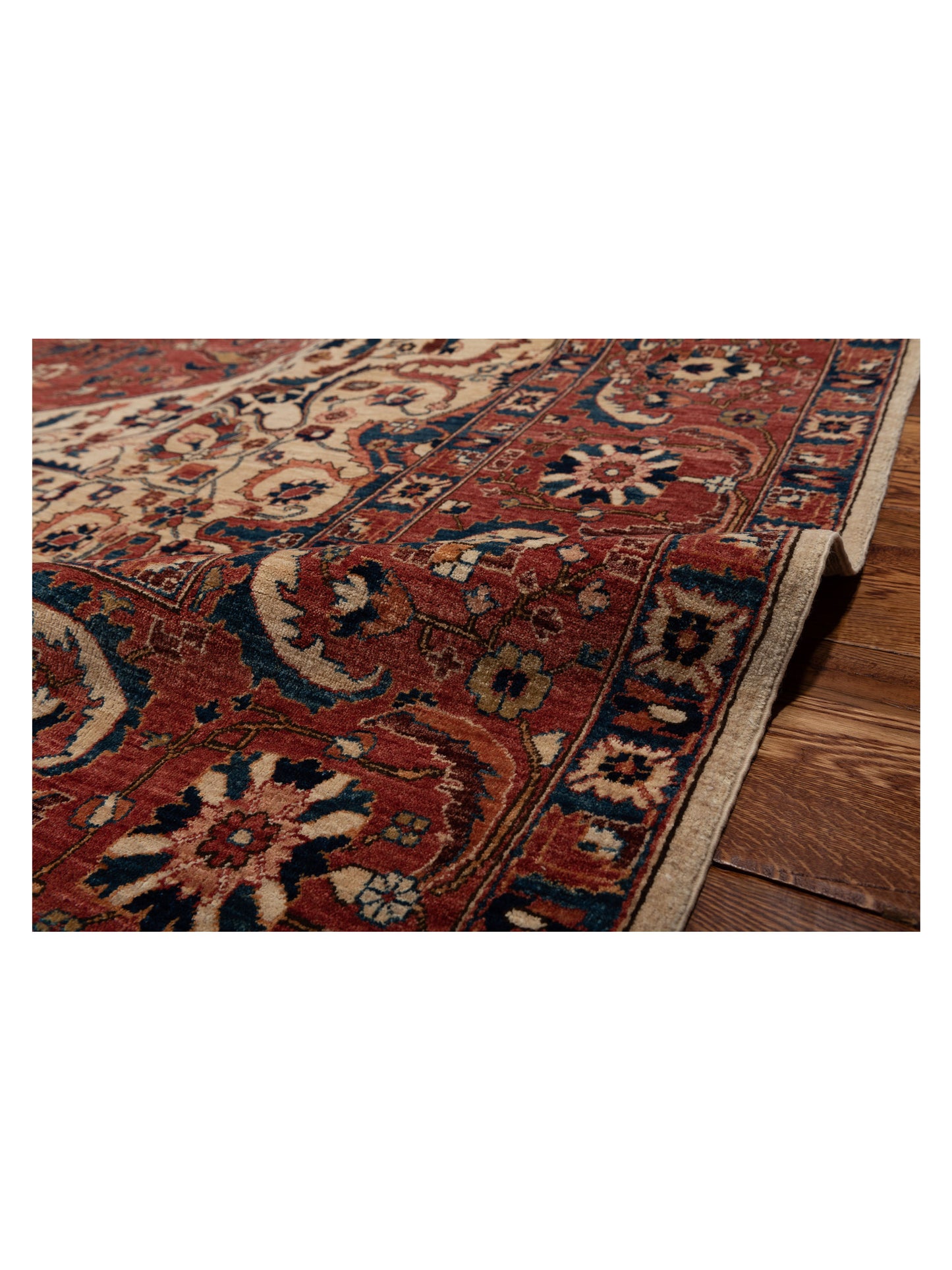 Akcha 116990 Red Red 9x11.4 Hand Knotted Rug