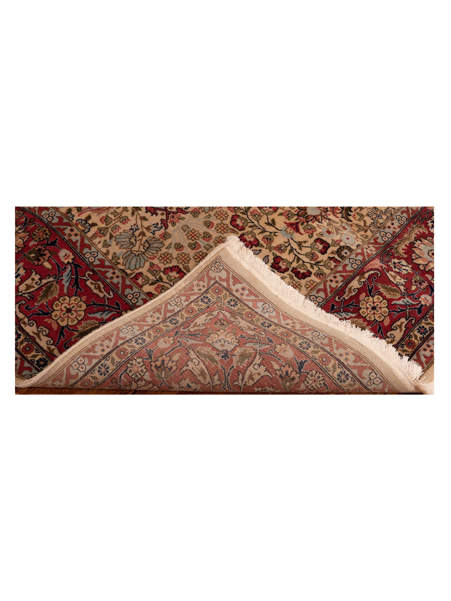 Hereke 117103 Ivory Red 5.9x6.1 Hand Knotted Rug