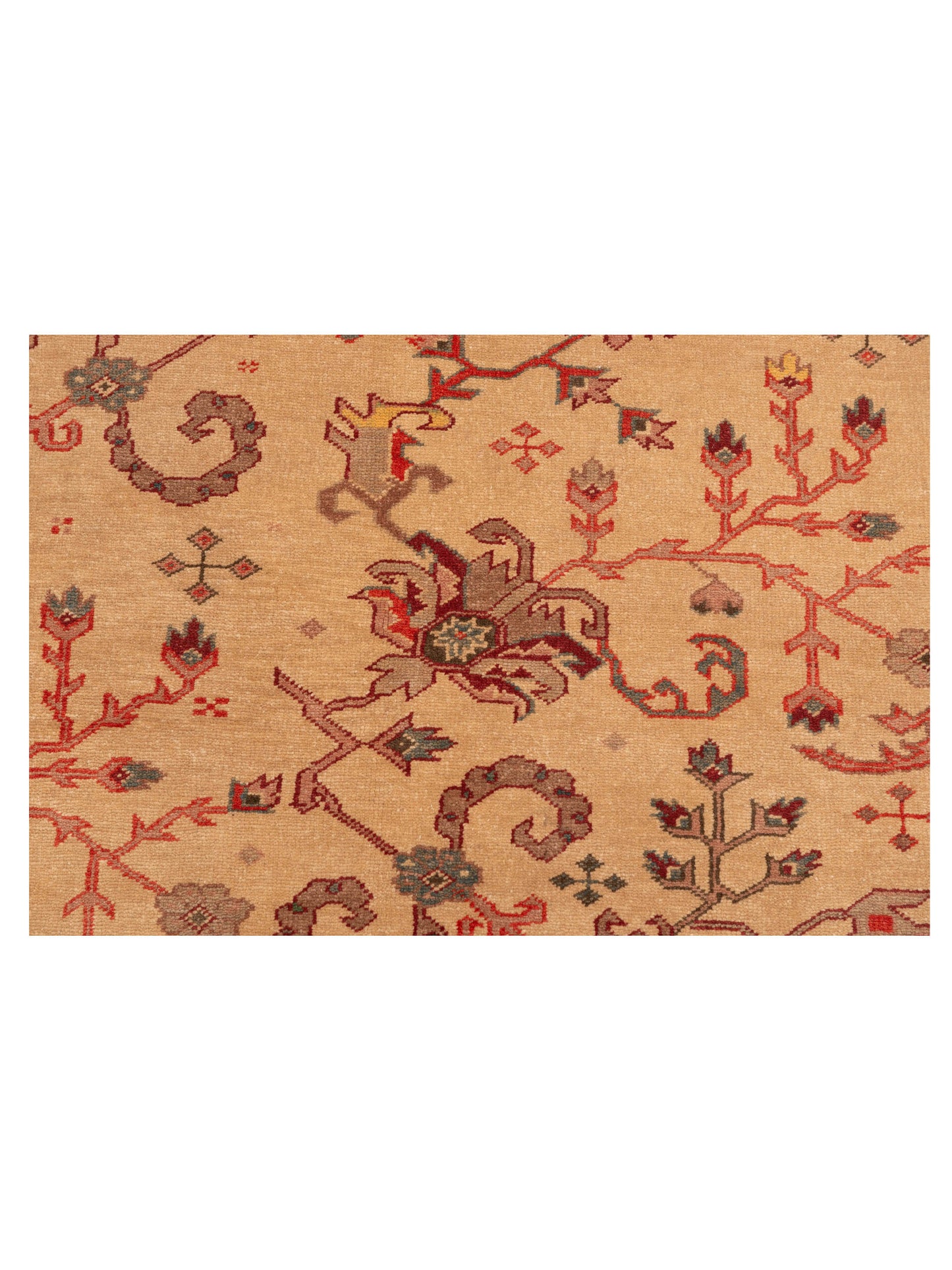 Antique Loom 117140 Ivory Rust 6.8x9.7 Hand Knotted Rug