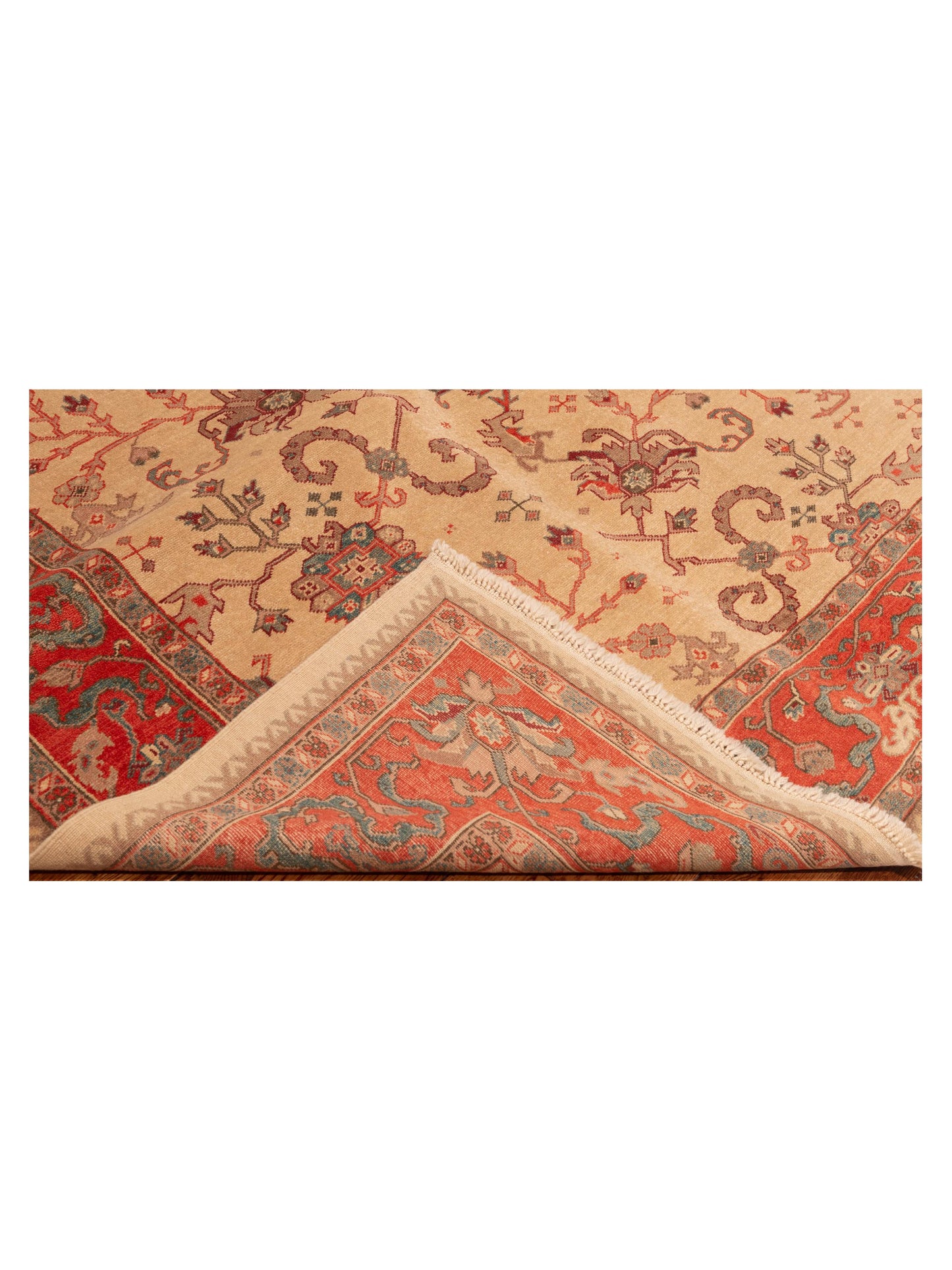 Antique Loom 117140 Ivory Rust 6.8x9.7 Hand Knotted Rug