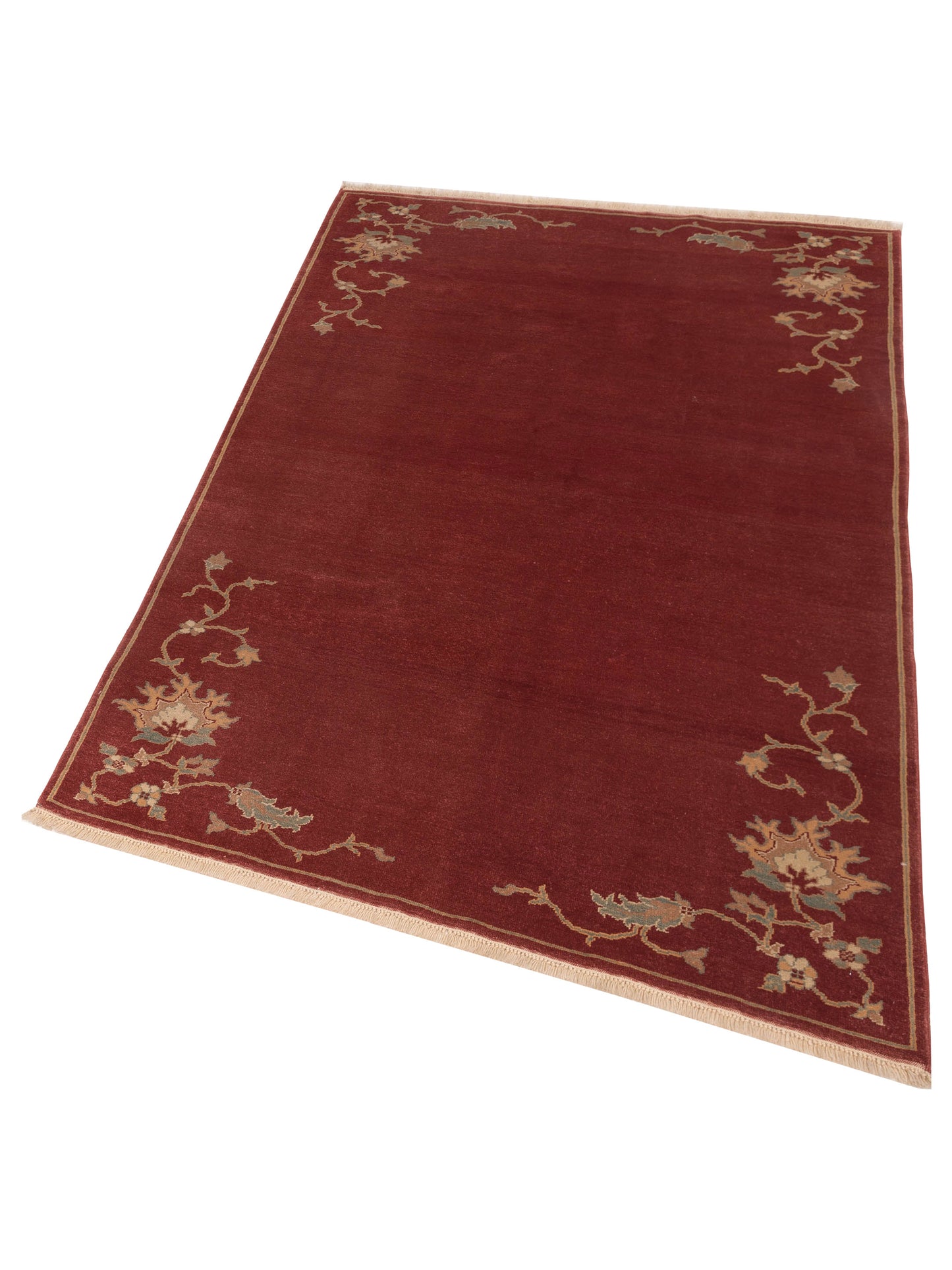 Antique Loom 117141 Rust Rust 5.9x7.10 Hand Knotted Rug