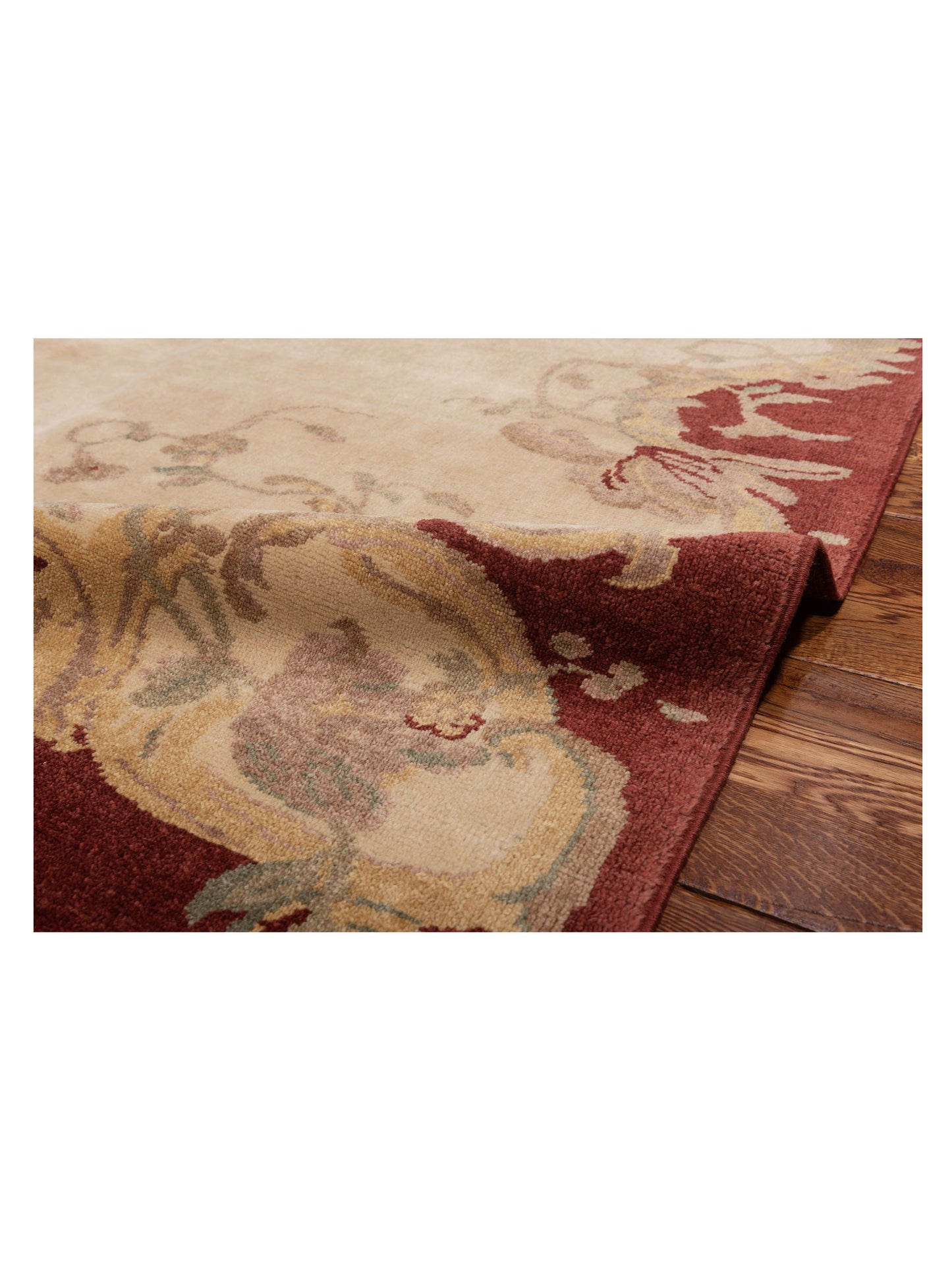 Antique Loom 117151 Red Ivory 6.10x9.2 Hand Knotted Rug