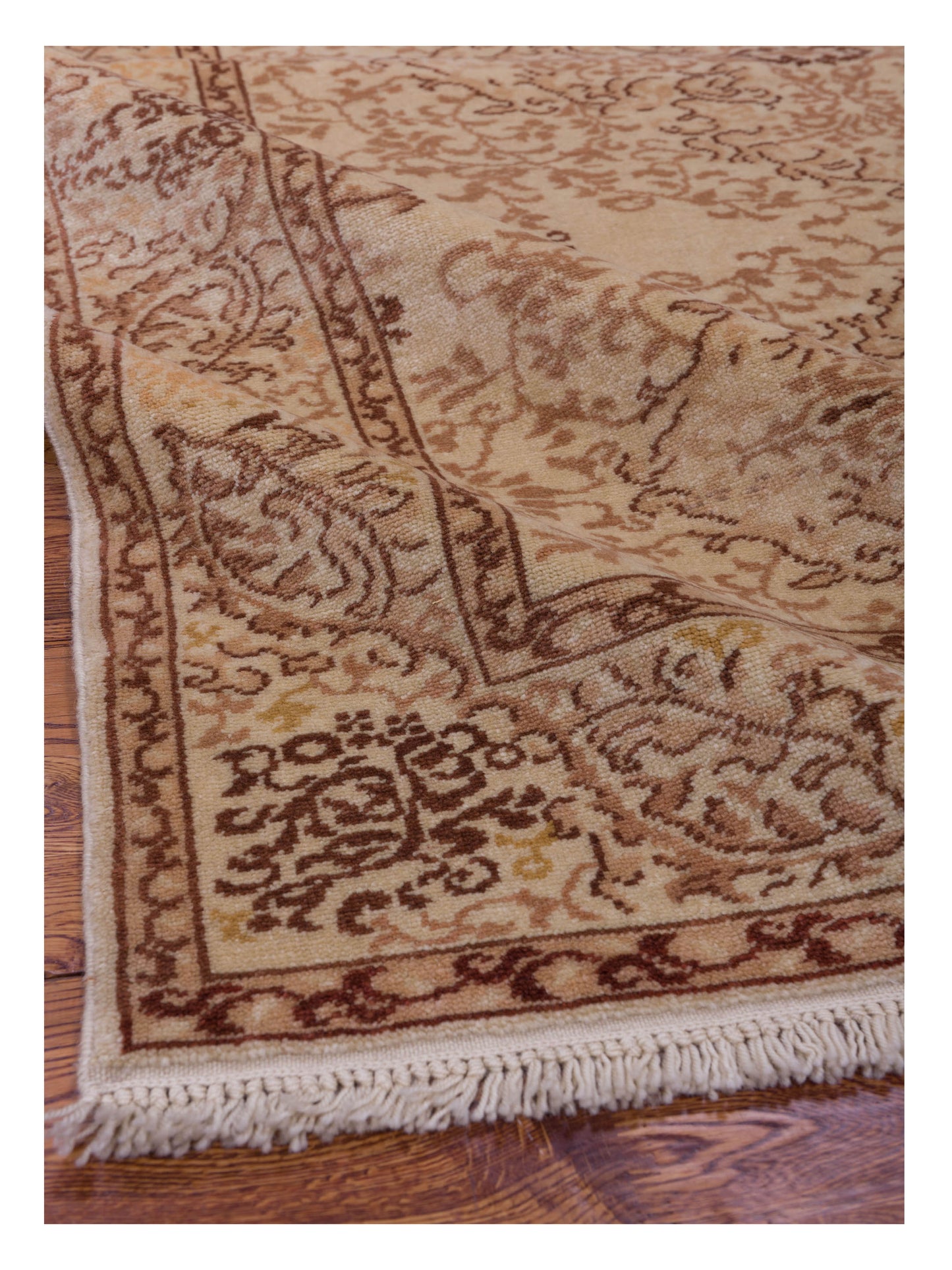 Antique Loom 117156 Beige Beige 4.1x6 Hand Knotted Rug