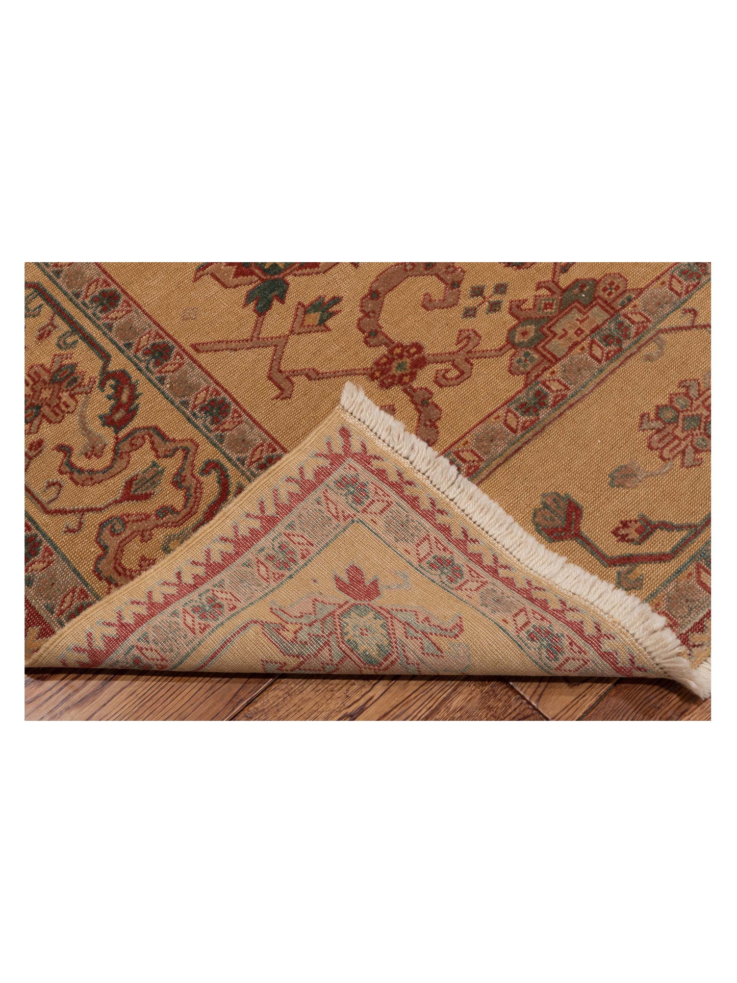 Antique Loom 117159 Gold Gold 7.10x9.2 Hand Knotted Rug