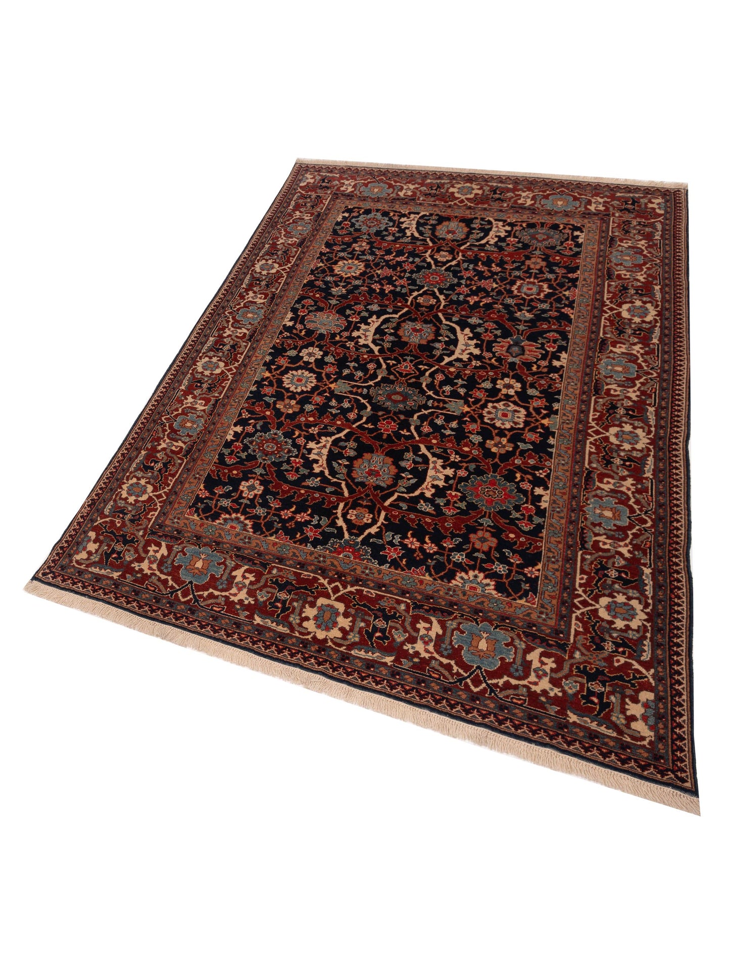 Antique Loom 117162 Navy Red 6.8x10 Hand Knotted Rug