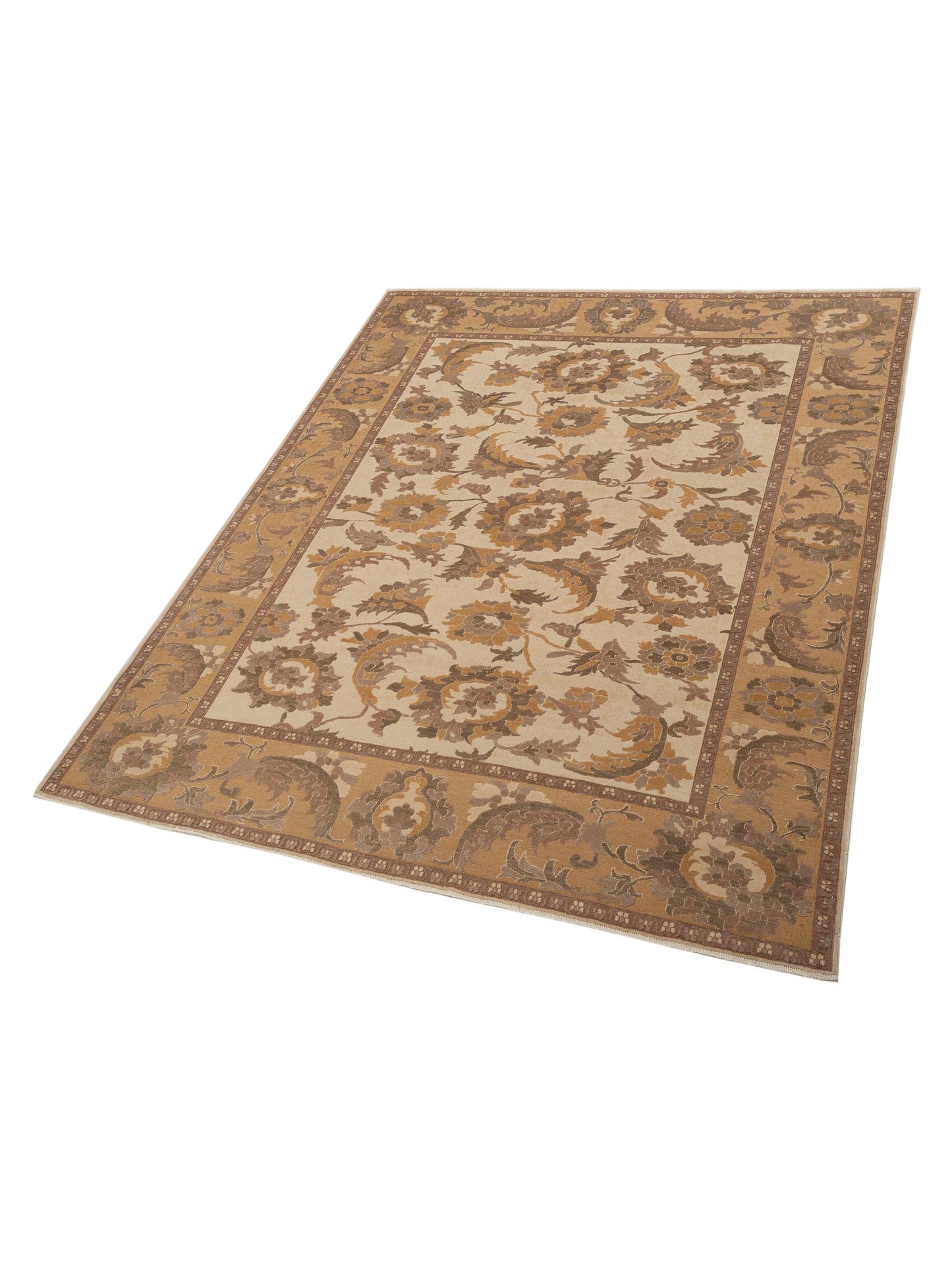Antique Loom 117169 Ivory Gold 8.2x9.11 Hand Knotted Rug