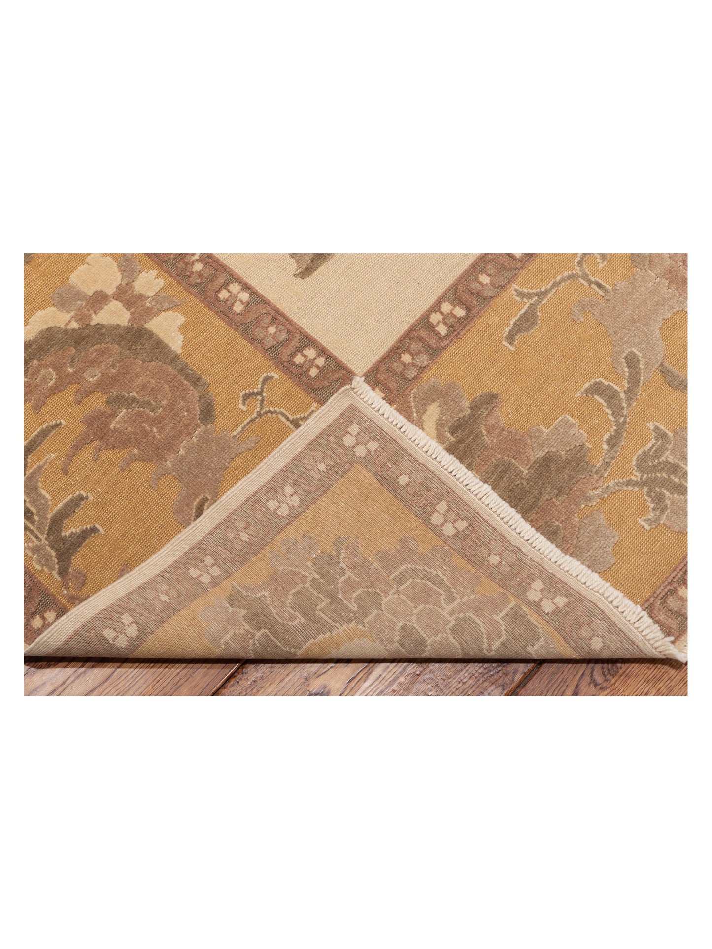 Antique Loom 117169 Ivory Gold 8.2x9.11 Hand Knotted Rug