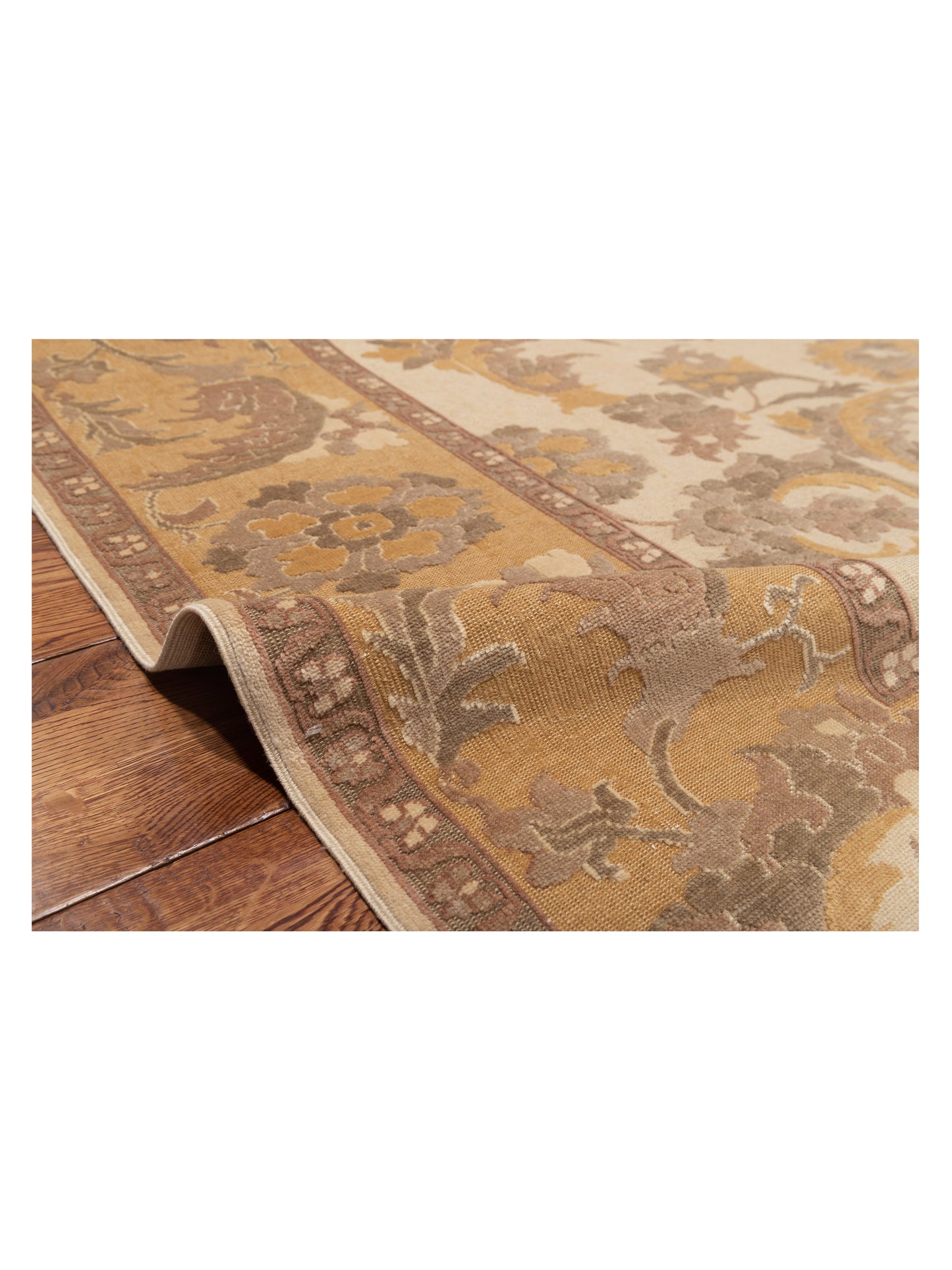 Antique Loom 117169 Ivory Gold 8.2x9.11 Hand Knotted Rug