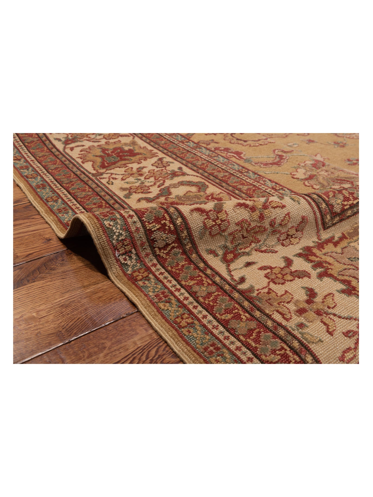 Antique Loom 117180 Gold Ivory 8.3x10.3 Hand Knotted Rug