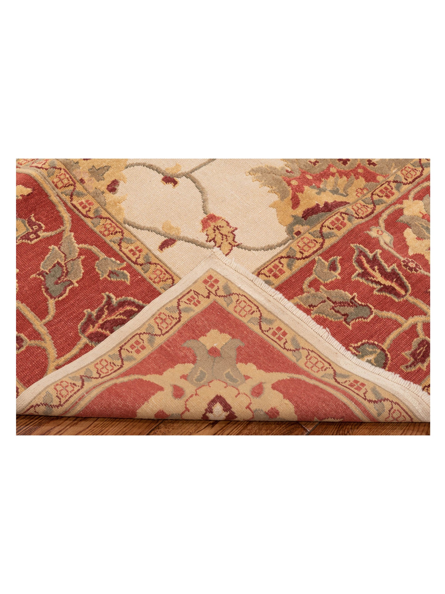 Antique Loom 117183 Ivory Rust 9.2x12 Hand Knotted Rug