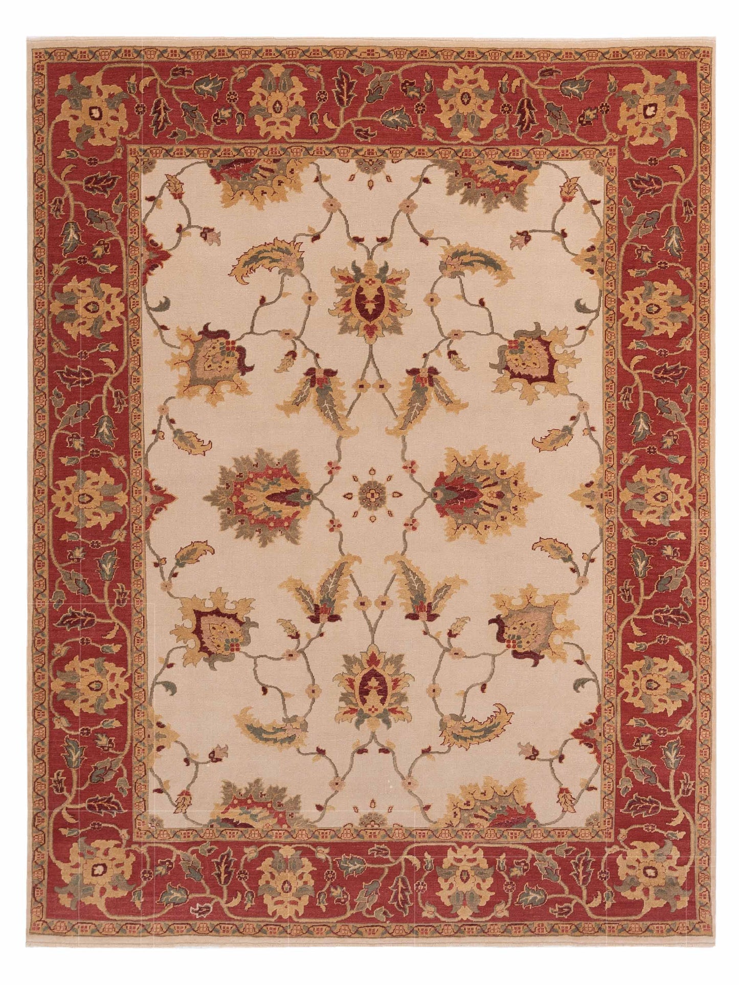 Pasha Antique Loom Ivory Rust Traditional