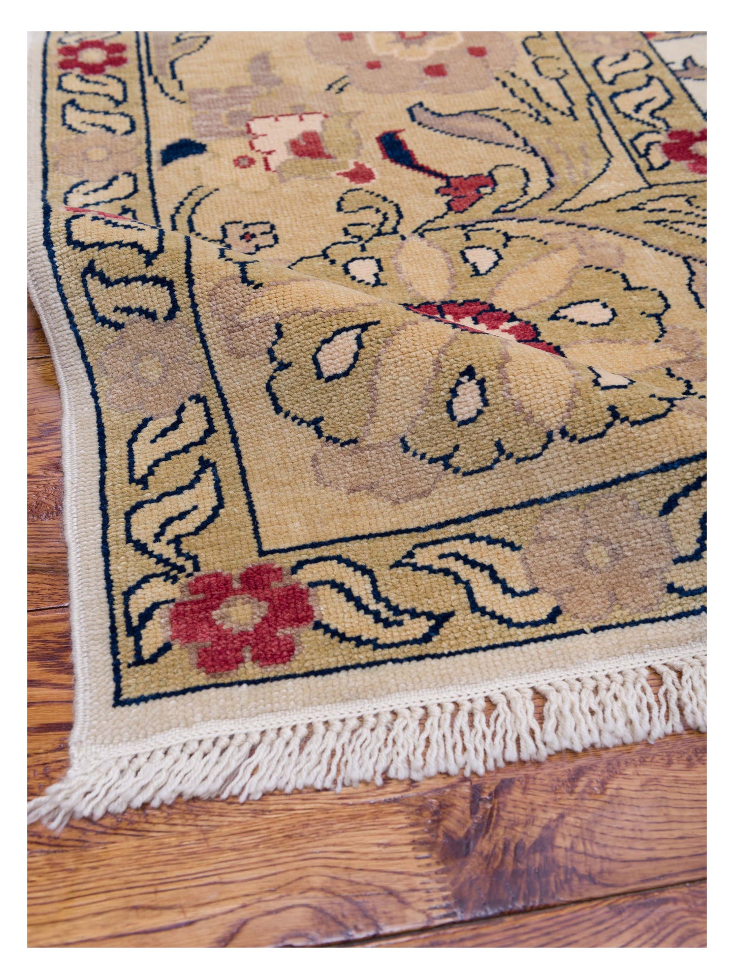 Antique Loom 117185 Ivory Gold 10.7x13.2 Hand Knotted Rug