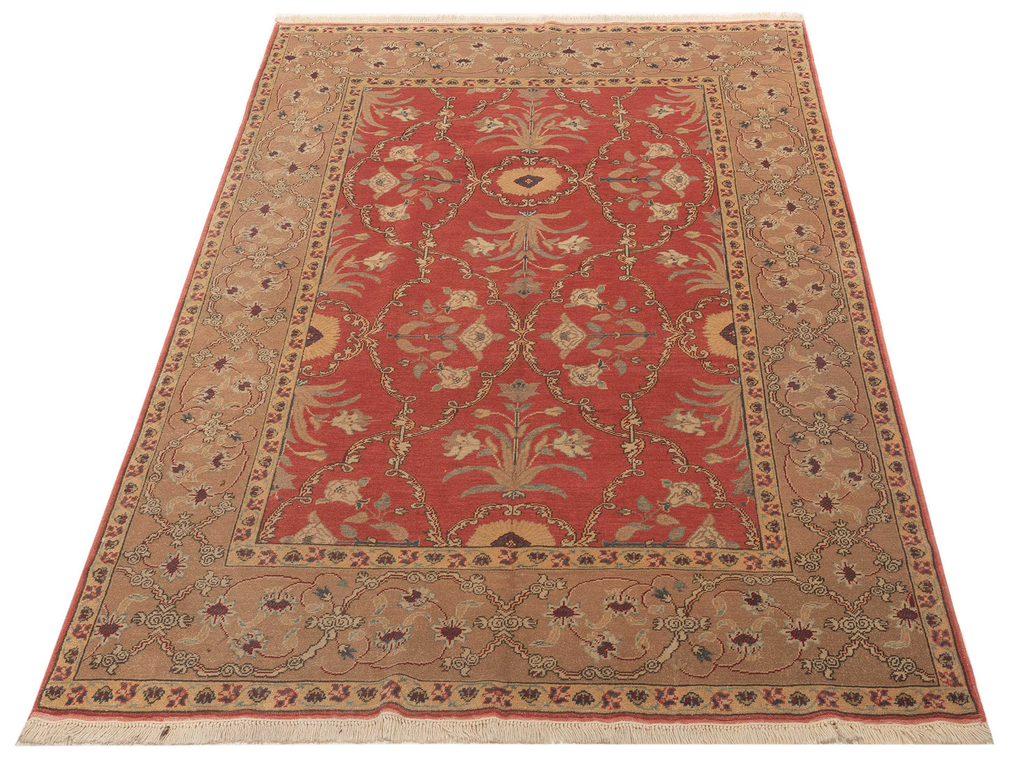 Antique Loom 117194 Rust Brown 6.7x8.4 Hand Knotted Rug