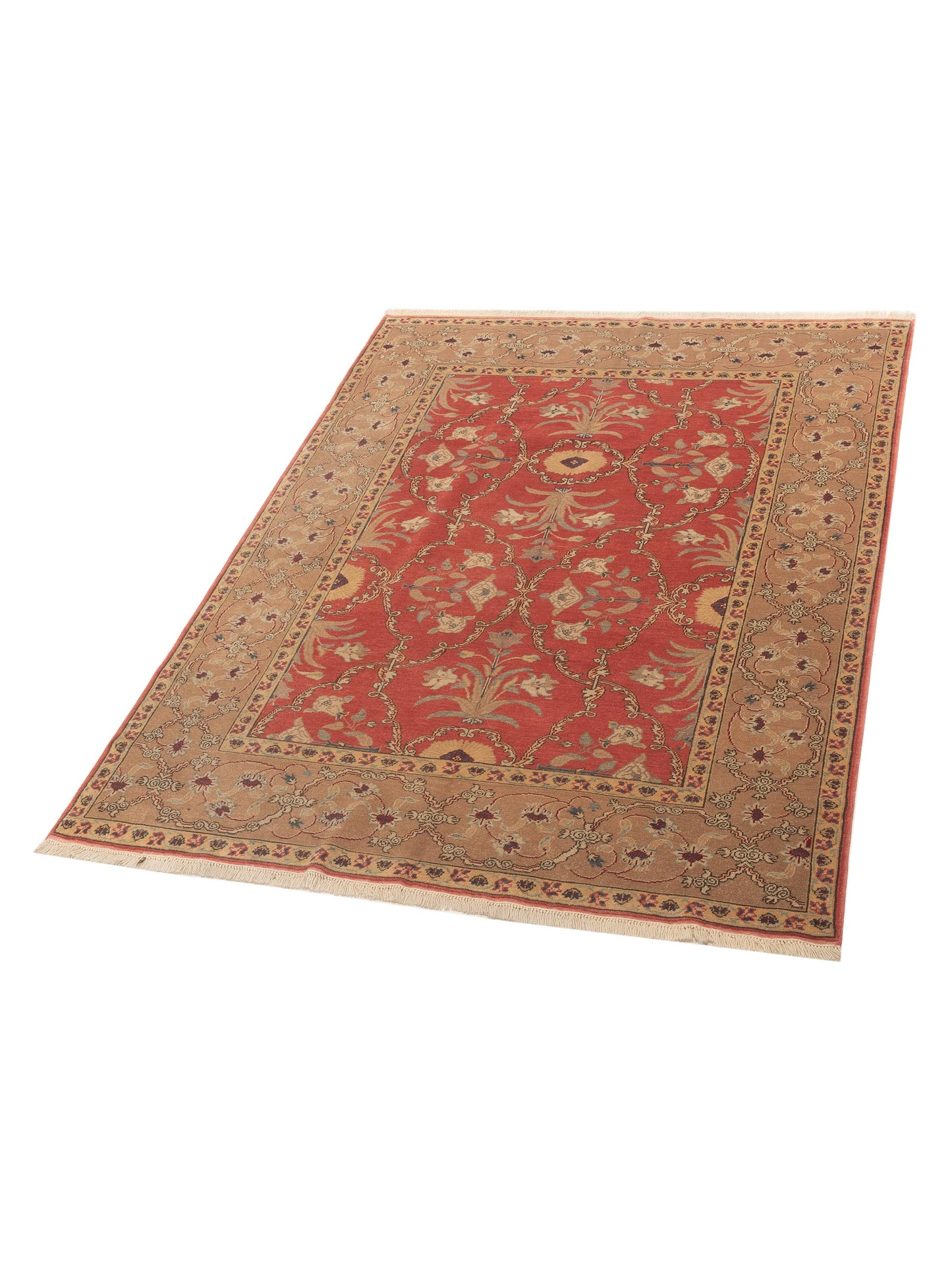 Antique Loom 117194 Rust Brown 6.7x8.4 Hand Knotted Rug