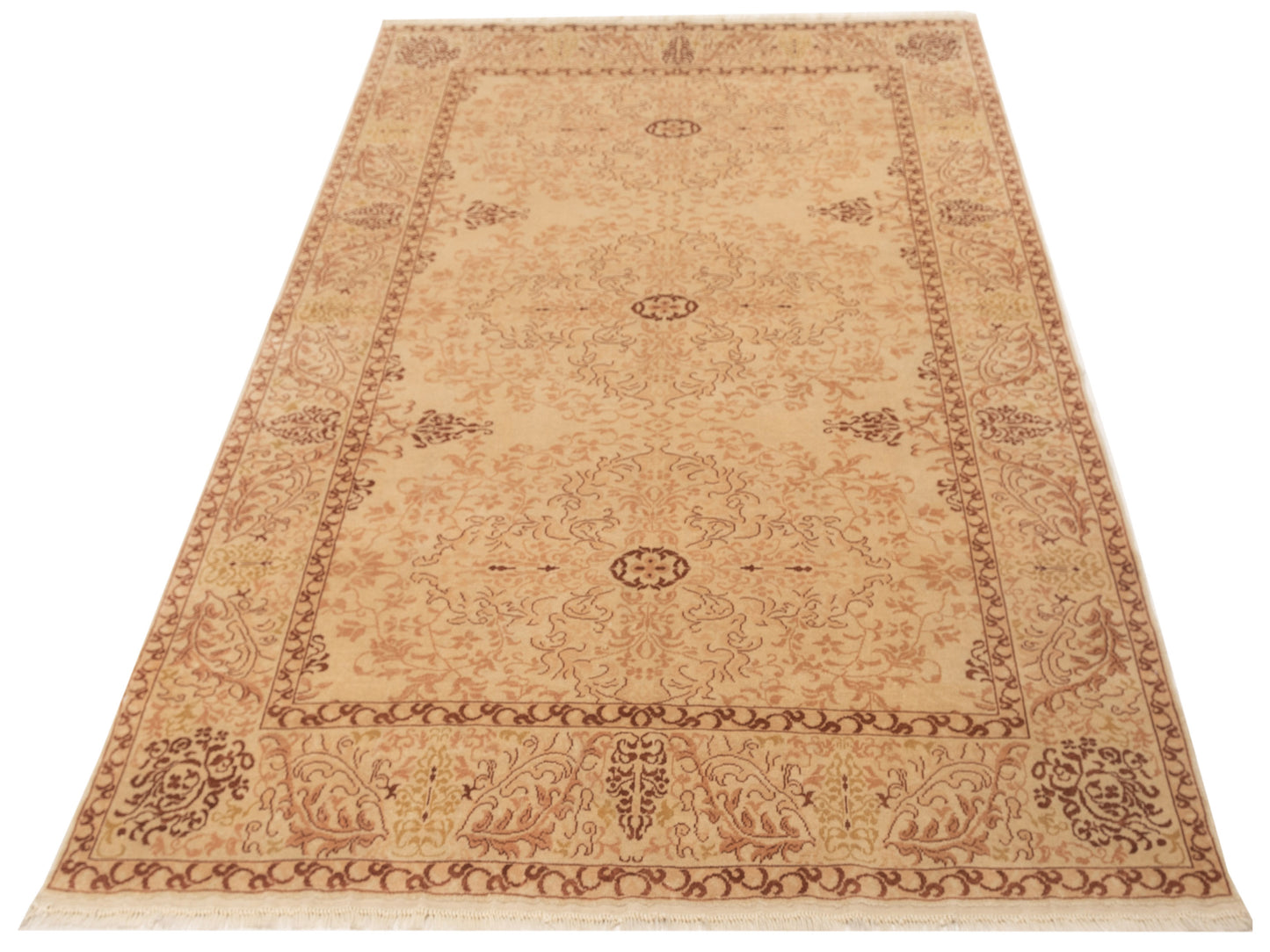 Antique Loom 117198 Beige Beige 6.8x9.7 Hand Knotted Rug