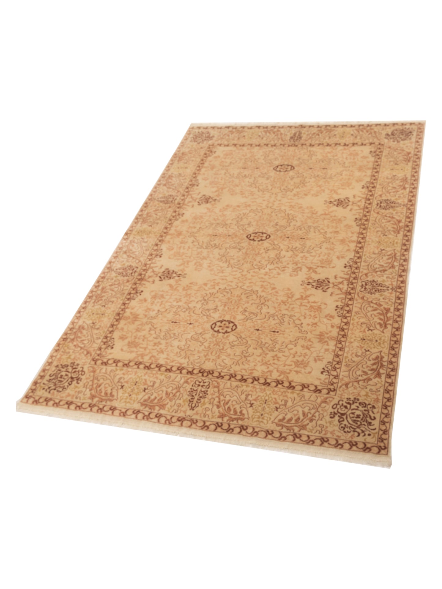 Antique Loom 117198 Beige Beige 6.8x9.7 Hand Knotted Rug